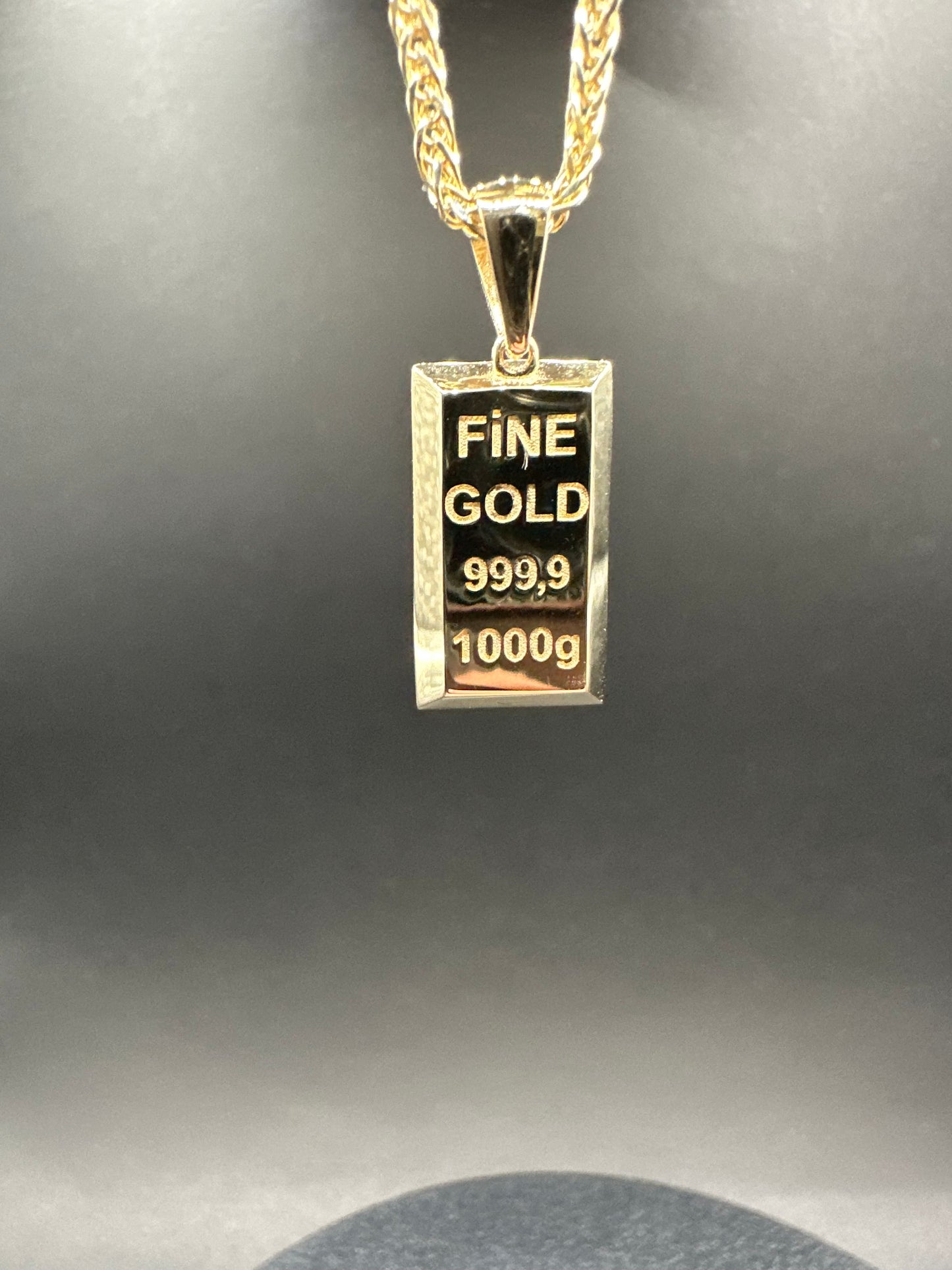 14K Gouden Vossenstaart Ketting met Fine Gold Hanger – 55 cm