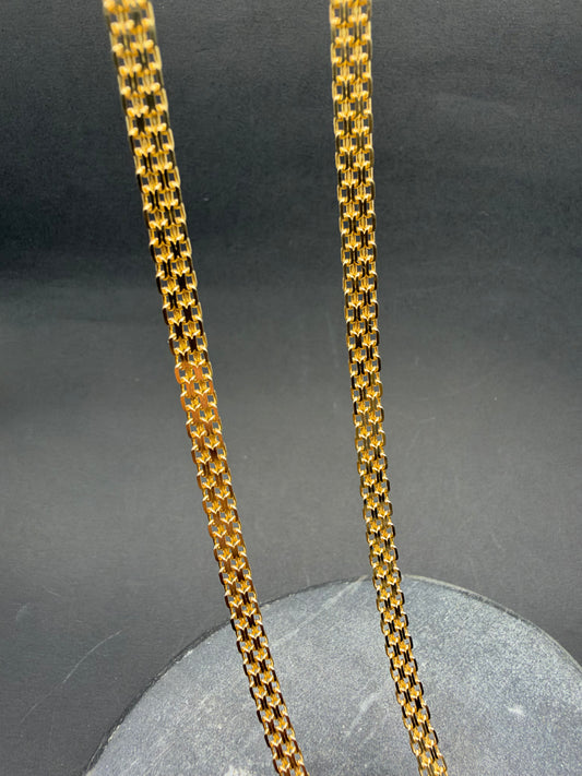 14K Gouden Massieve Bismarck Collier – 51 cm – 4,5 mm – Unisex