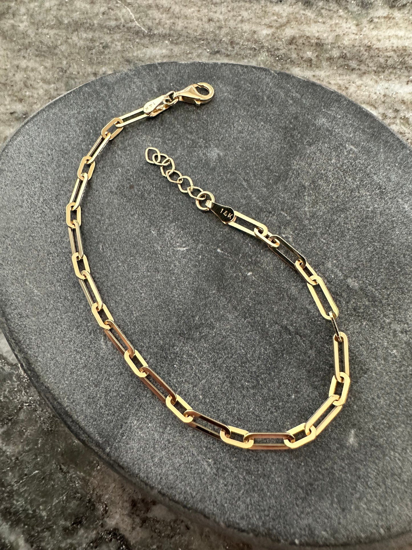 14K Gouden Papierclip Armband
