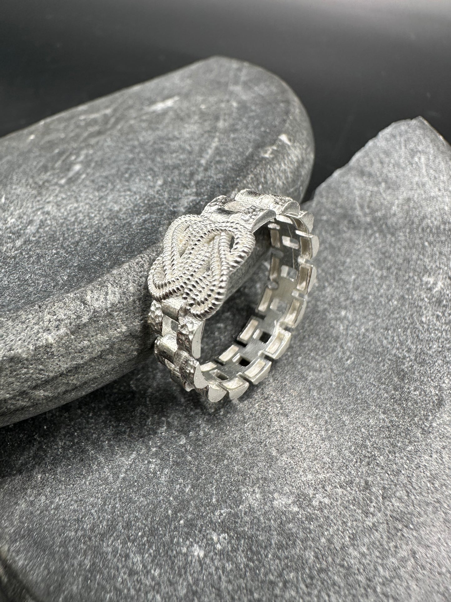 925 Zilveren Rollie-Mattenklopper Ring – Maat 19