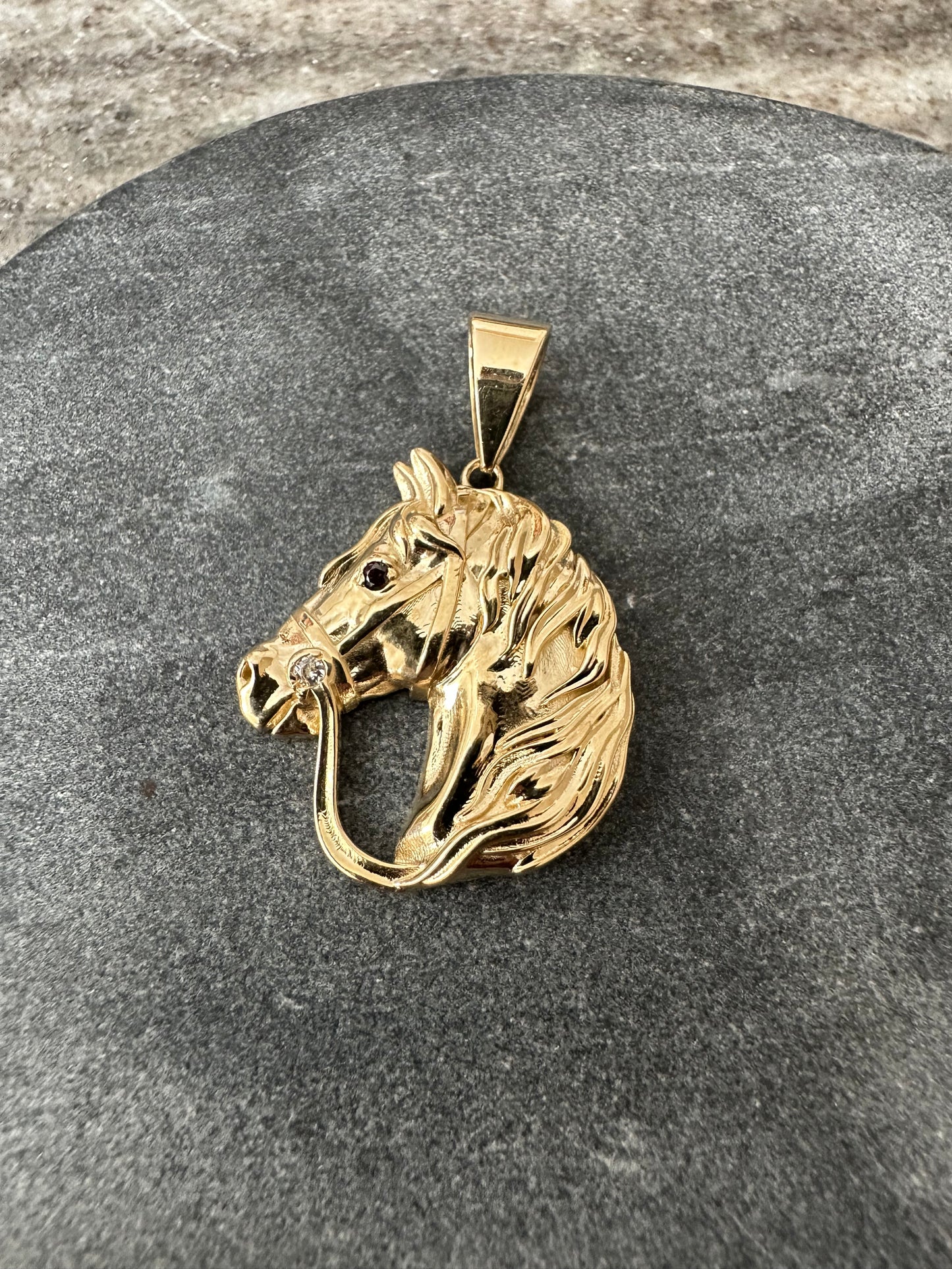 14K Gouden Paardenkop Hanger