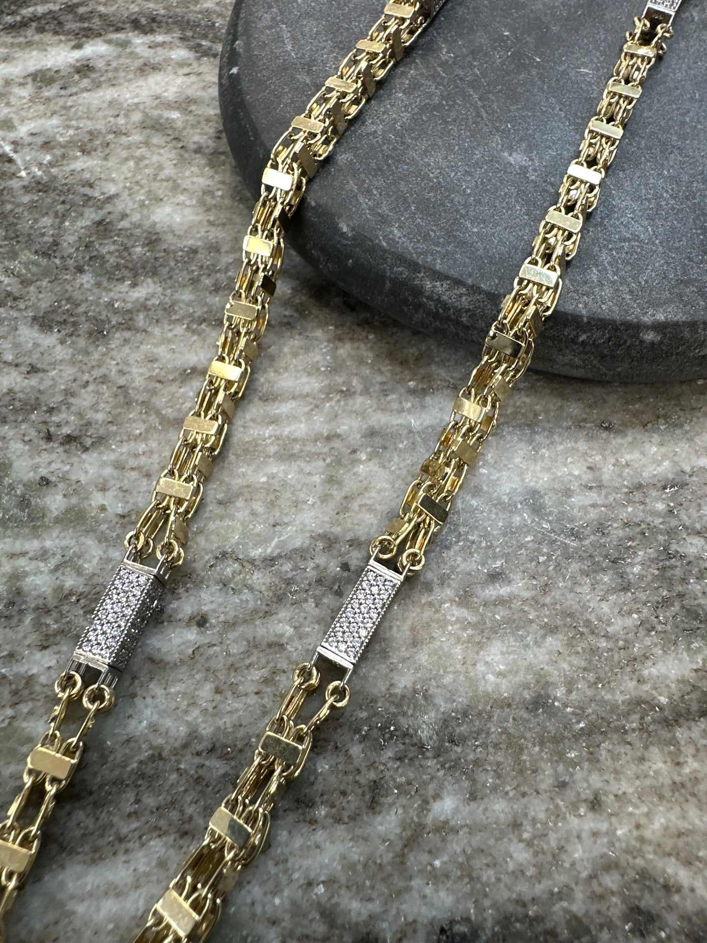 Prachtige 14K Gouden Iced Magnum Ketting – 70 cm | 5 mm | Luxe & Vol Glans