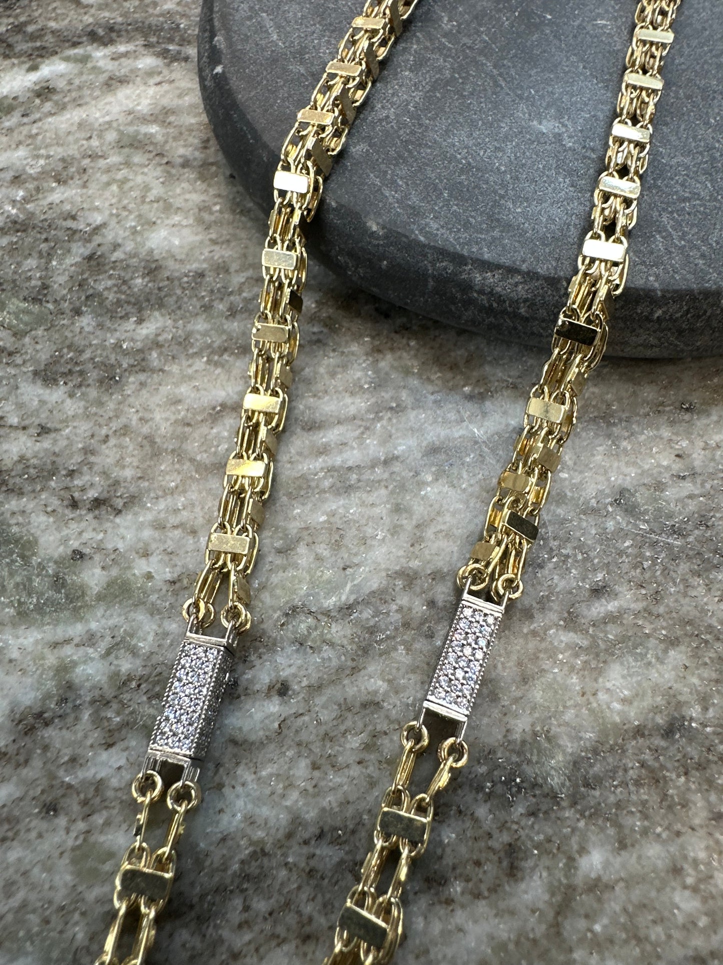 Prachtige 14K Gouden Iced Magnum Ketting – 70 cm | 5 mm | Luxe & Vol Glans