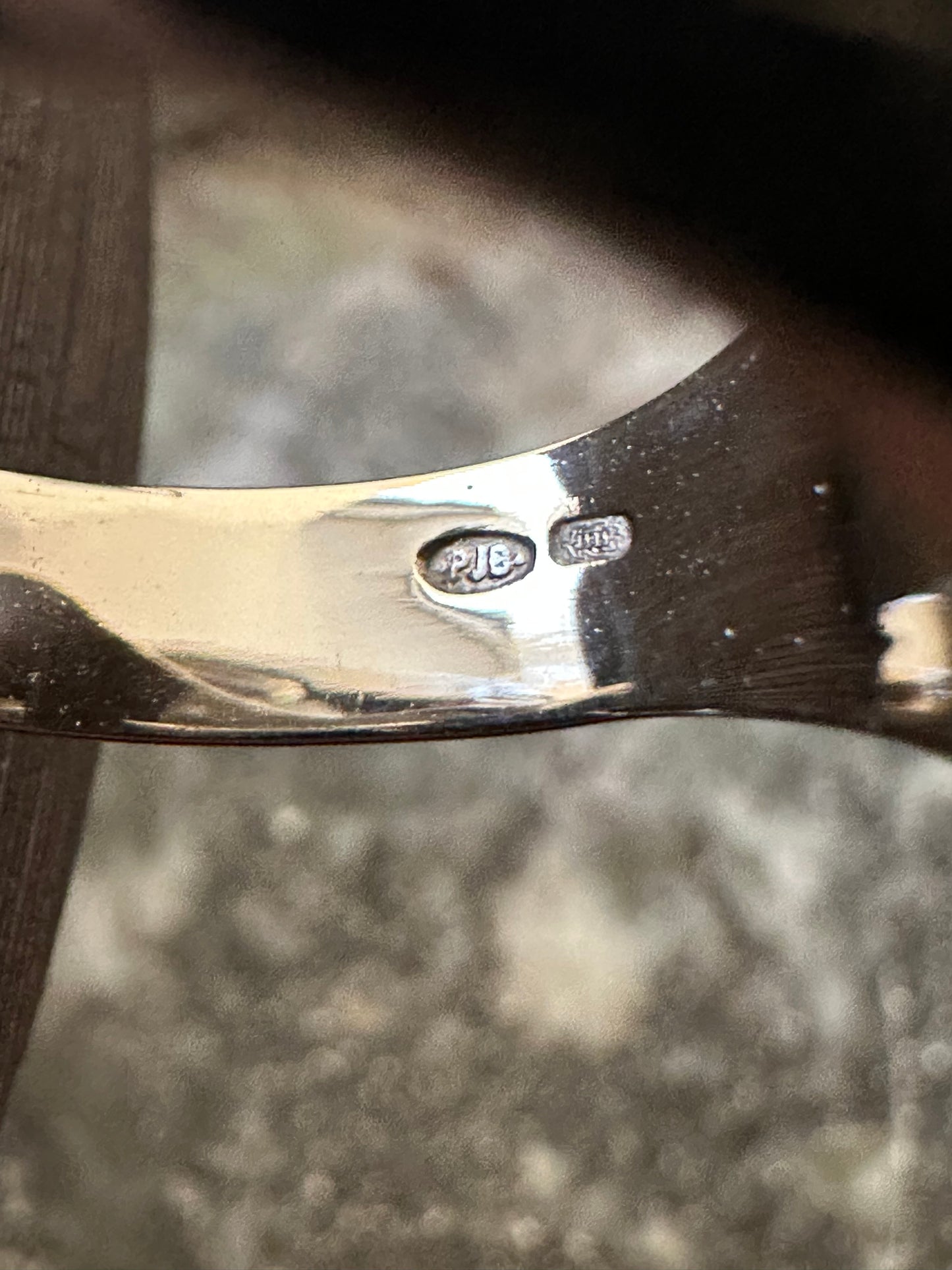 14k Witgouden Zegelring met Dubbele Blauwe Lagensteen