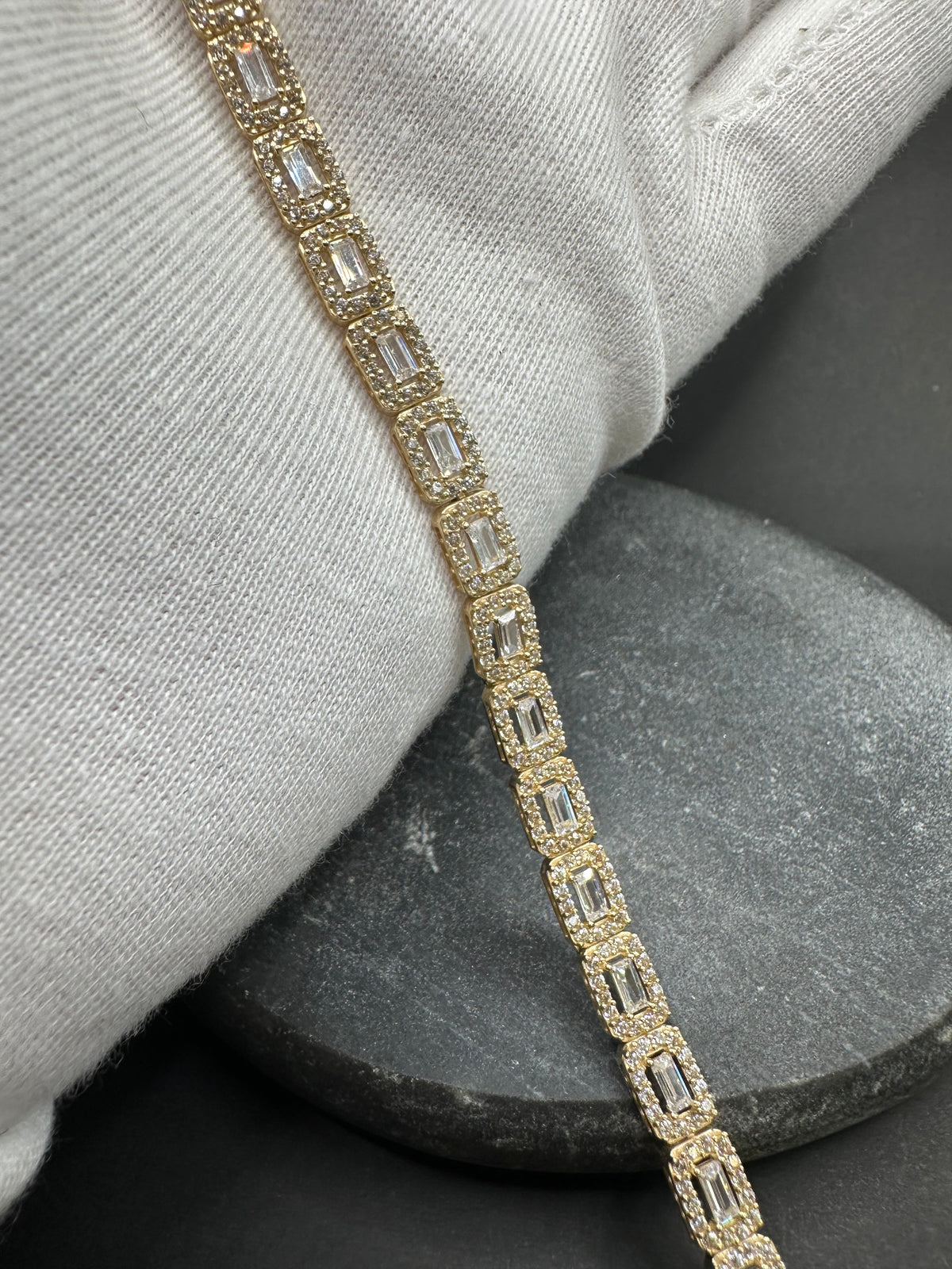 14K Gouden Armband met Zirkonia – 19 cm | 5,8 mm
