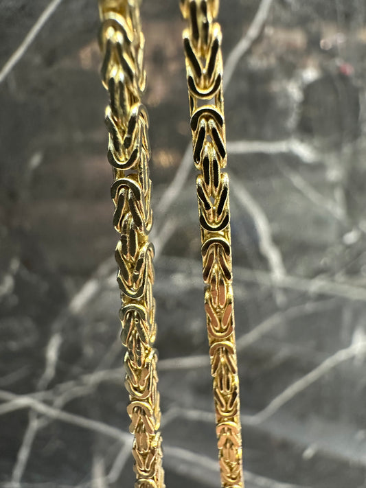 14K Gouden Byzantijnse Koningsketting – 60 cm | 2,5 mm | Stevig & Elegant