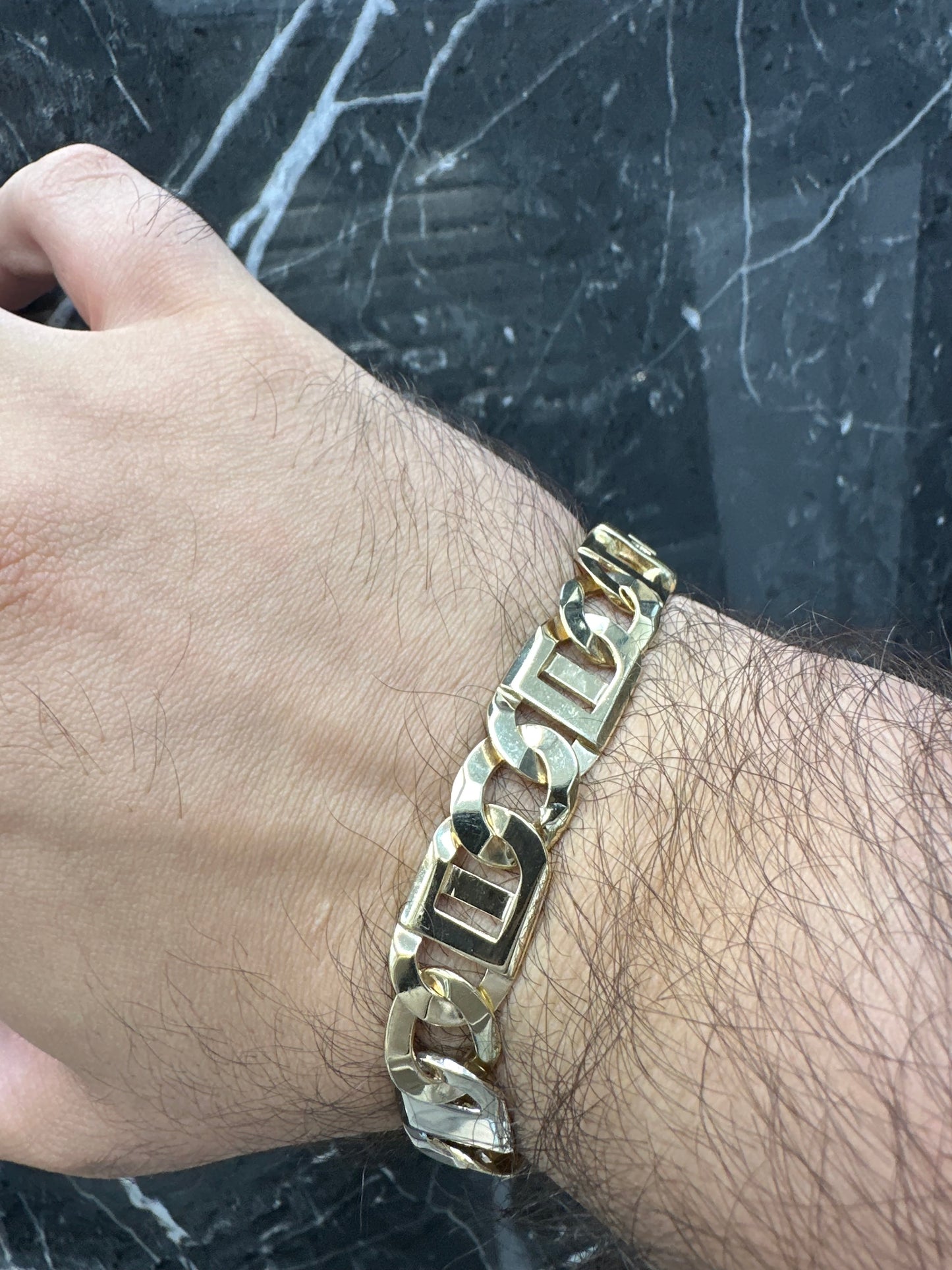 14K Bicolor Gouden XL Rollie Armband – 22 cm