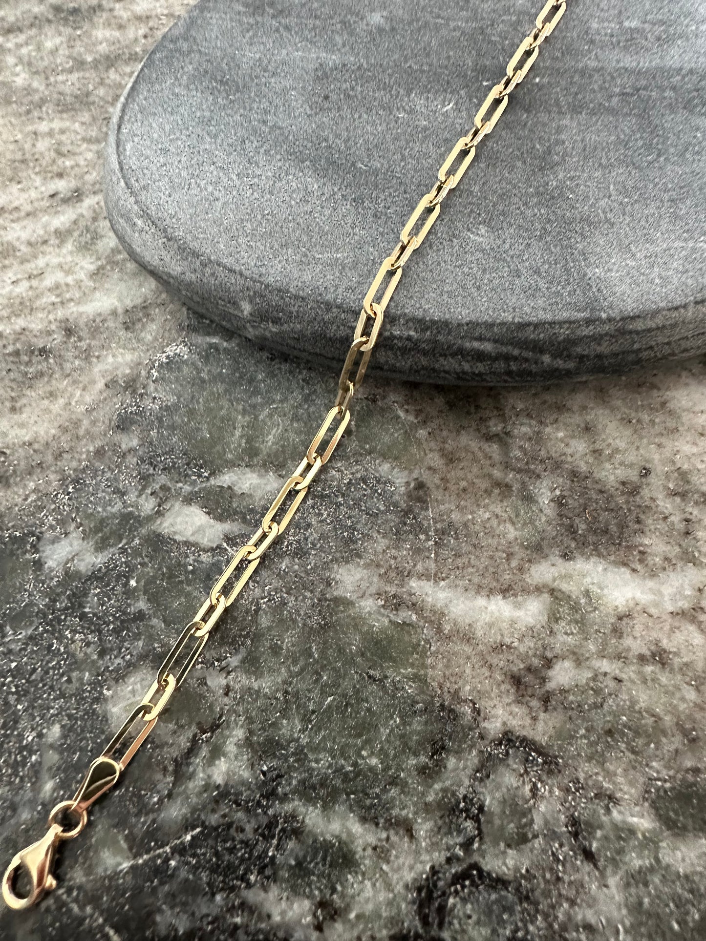 14K Gouden Papierclip Armband