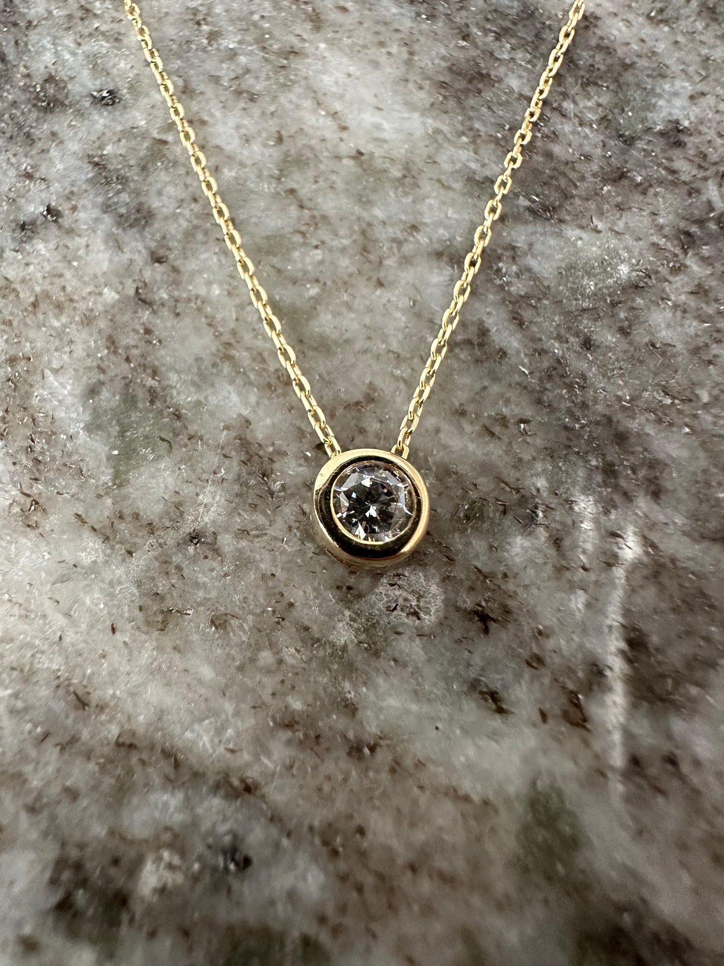 14K Gouden Ketting met Zirkonia - Elegantie en Stralende Schoonheid