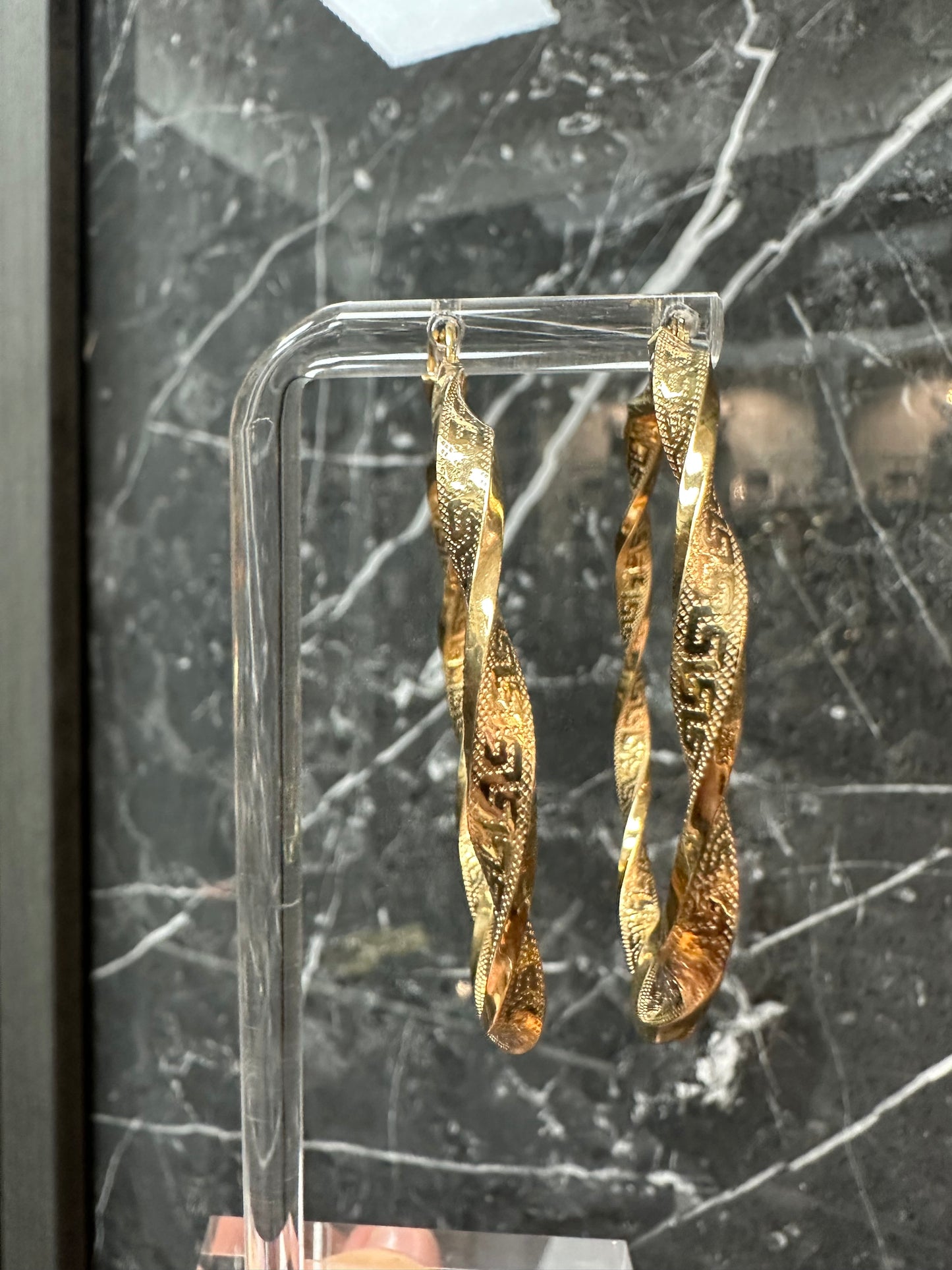 14K Gouden Wokkels Oorbellen – 55 mm