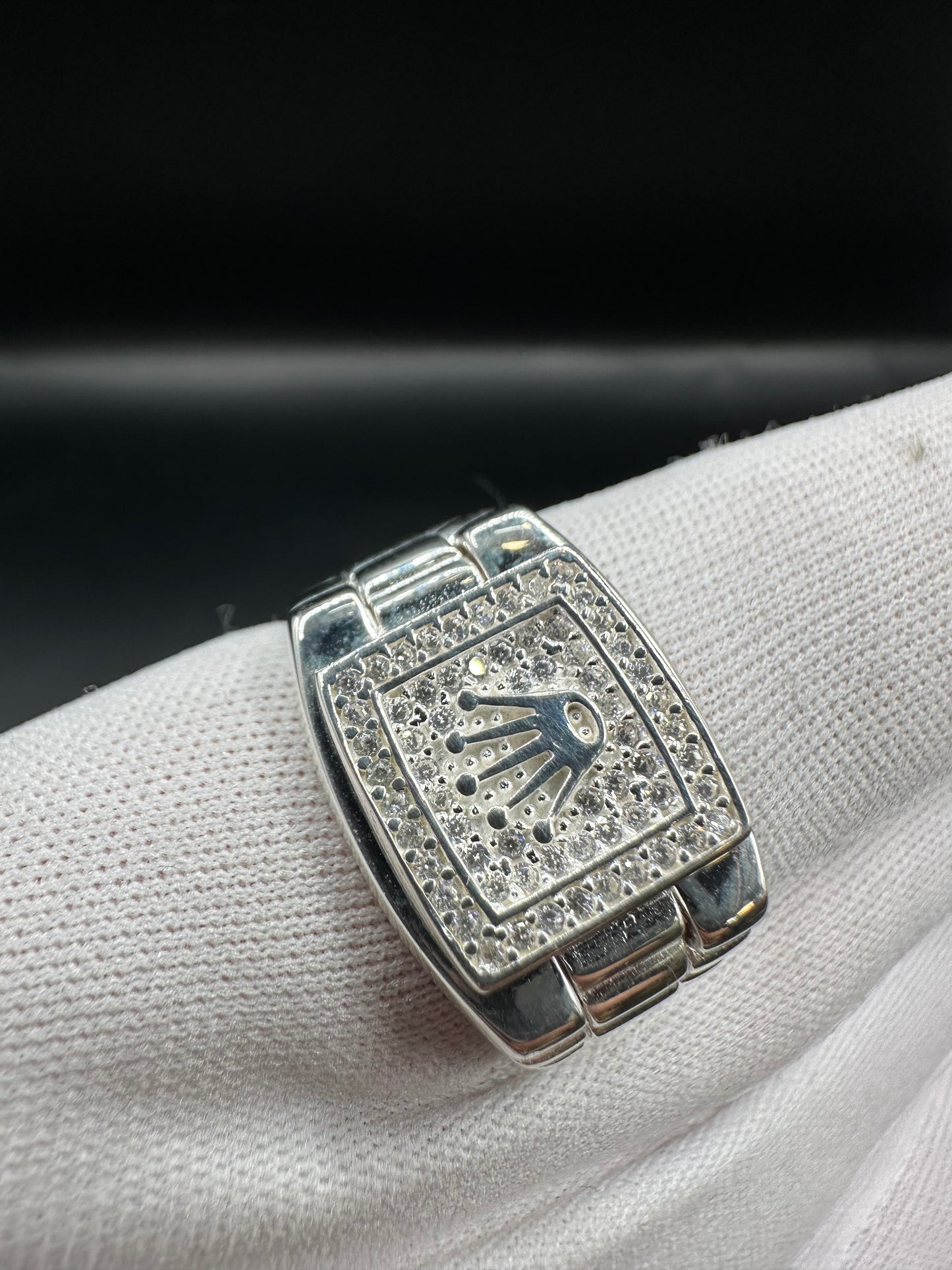 925 Zilveren Kroon Ring met Zirkonia