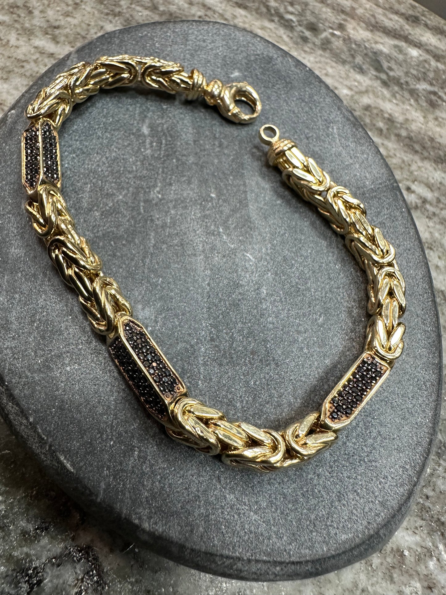 Prachtige 14k Gouden Koningsset met onyx