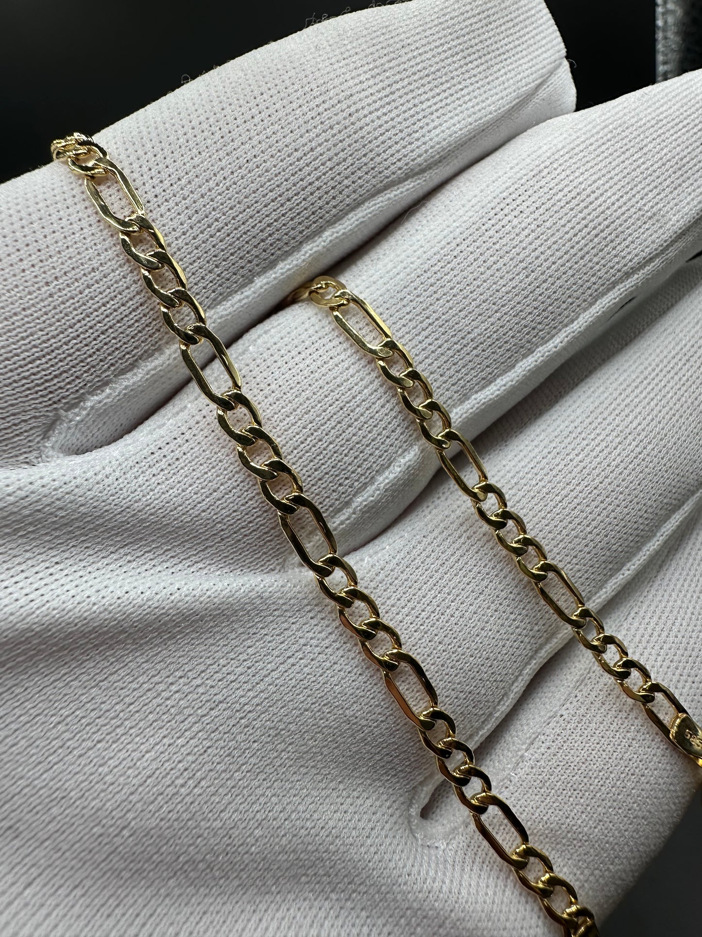 14K Gouden Figaro Armband – 19 cm