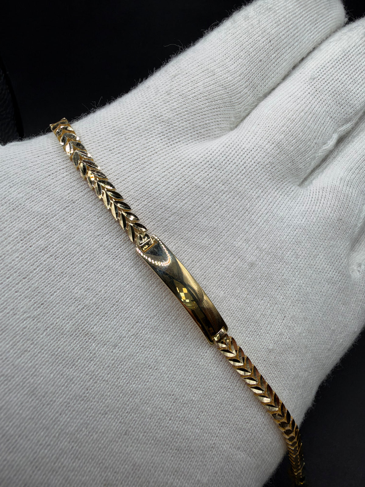 14K Gouden Armband met Naamplaat – 16 cm – 4,4 mm