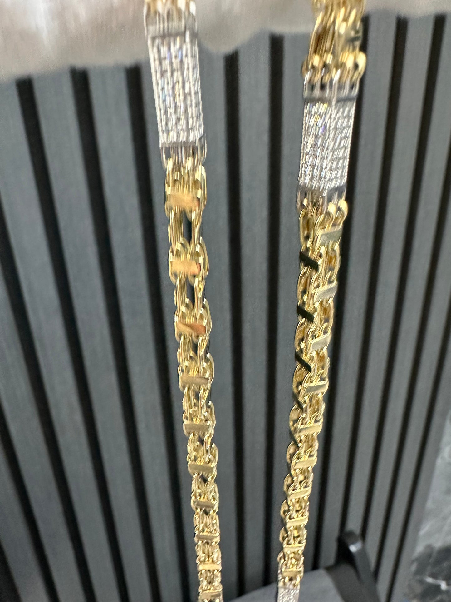 14K Gouden Iced Magnum Ketting met Zirkonia – 70 cm