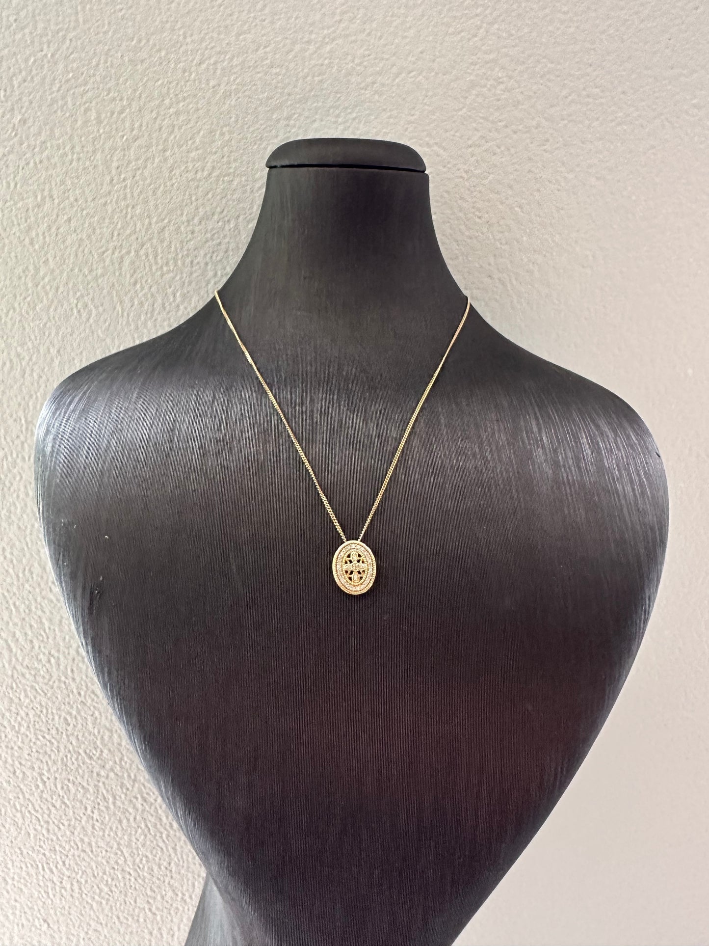 Prachtige 14k Gouden Ketting met Diamanten Hanger