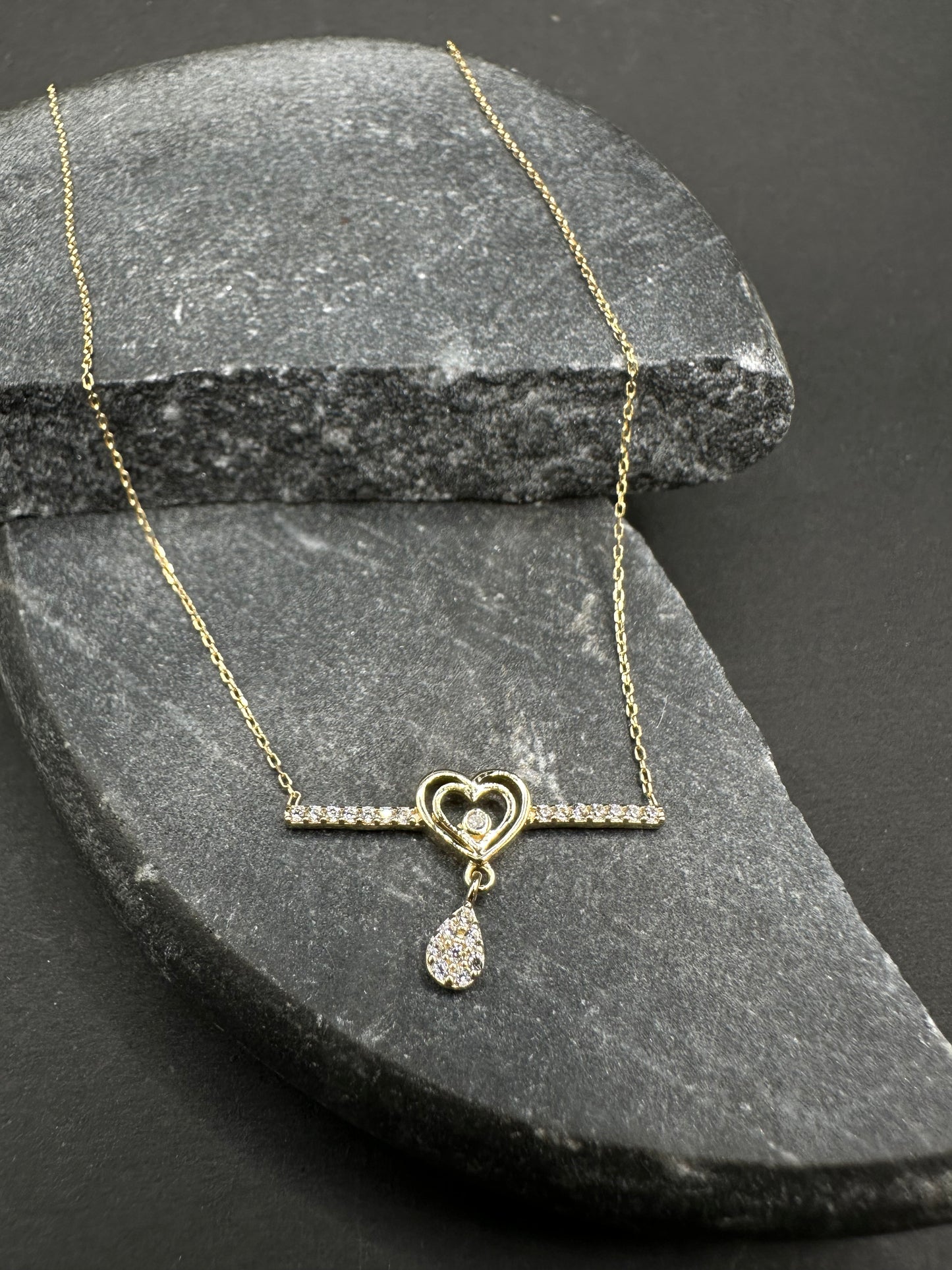 14K Gouden Ketting met Hart Design – 42 cm