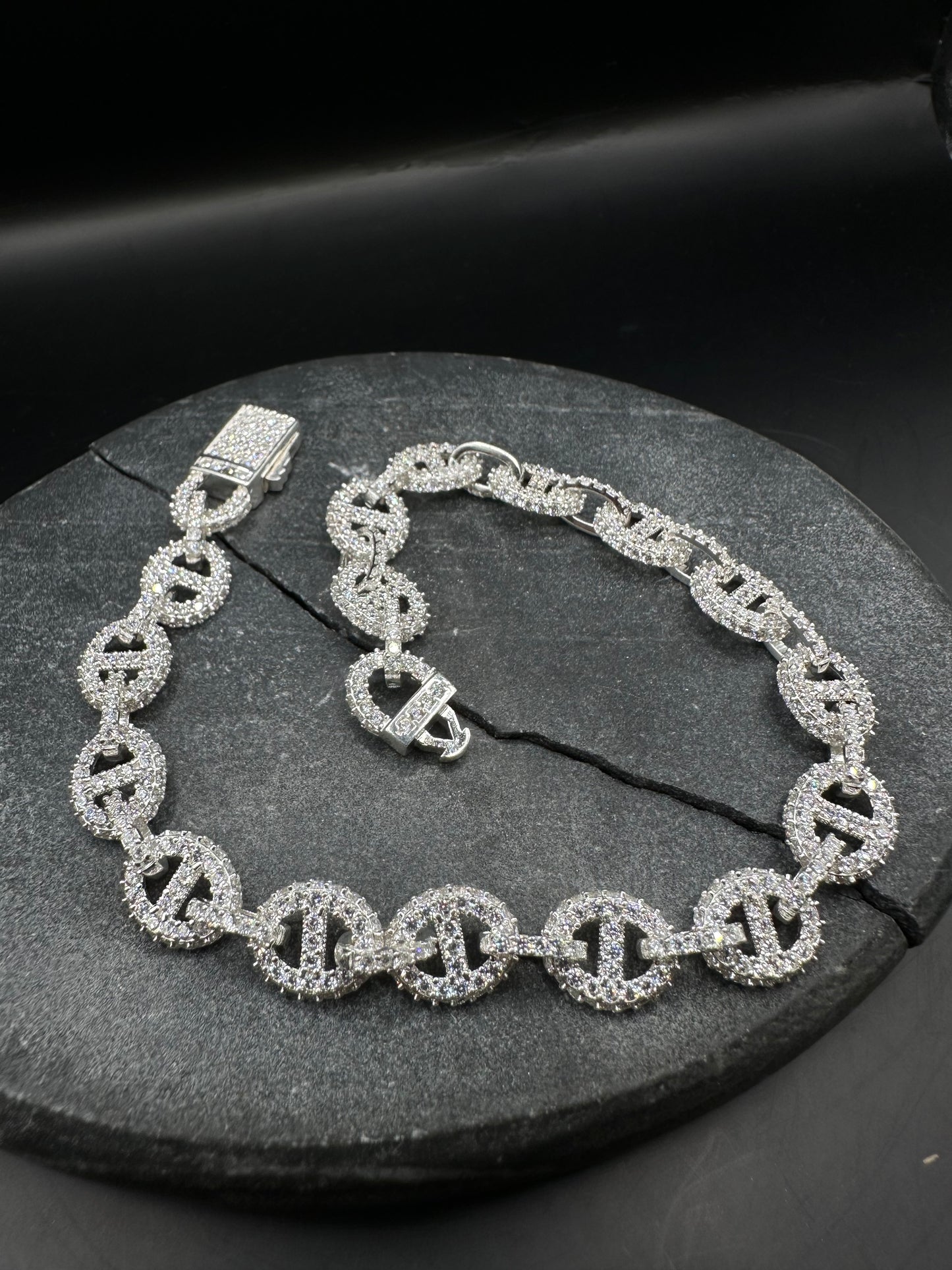 925 Zilveren Iced Armband met Zirkonia – 22 cm
