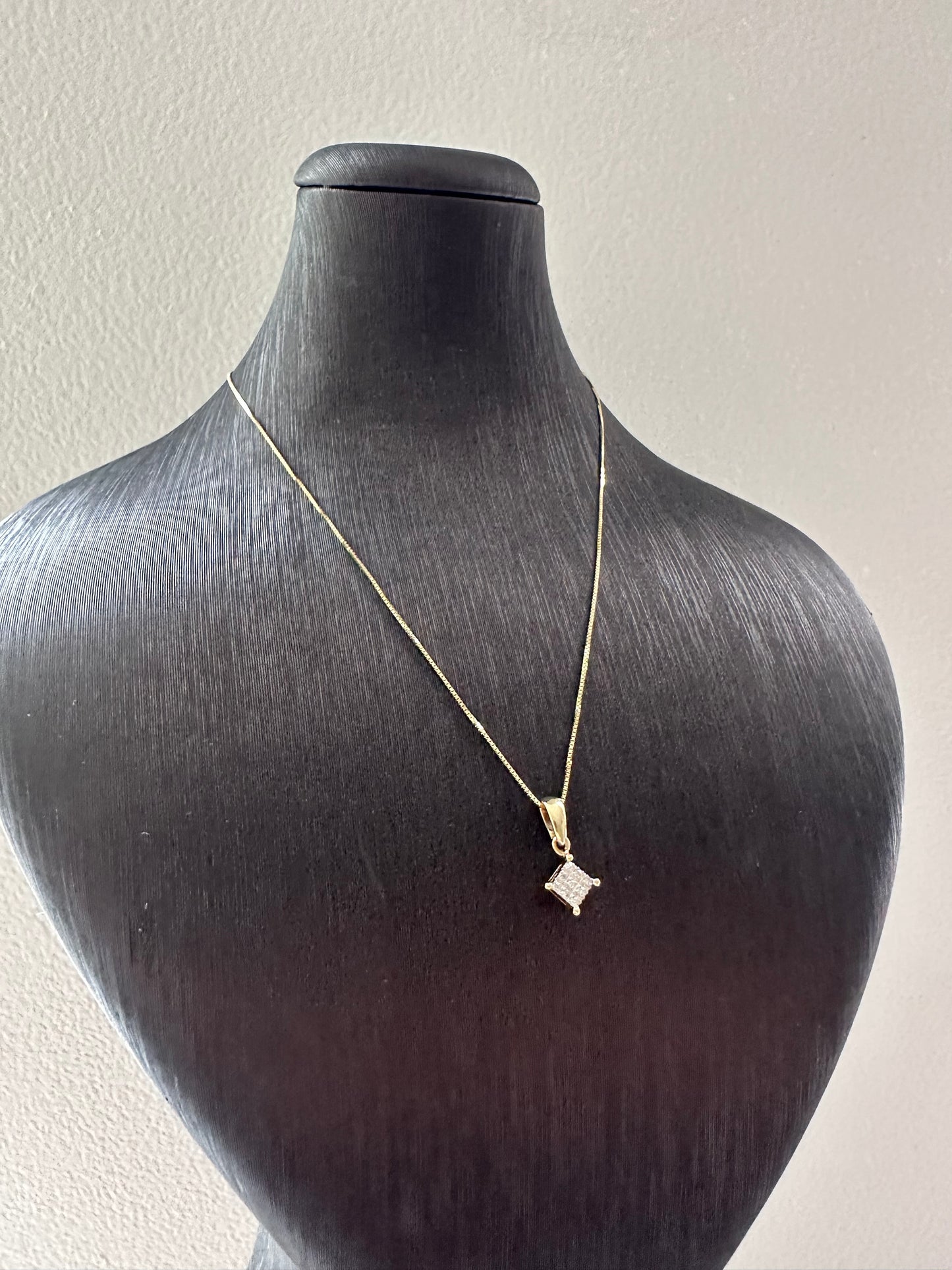 14k Gouden Ketting met Diamanten Hanger
