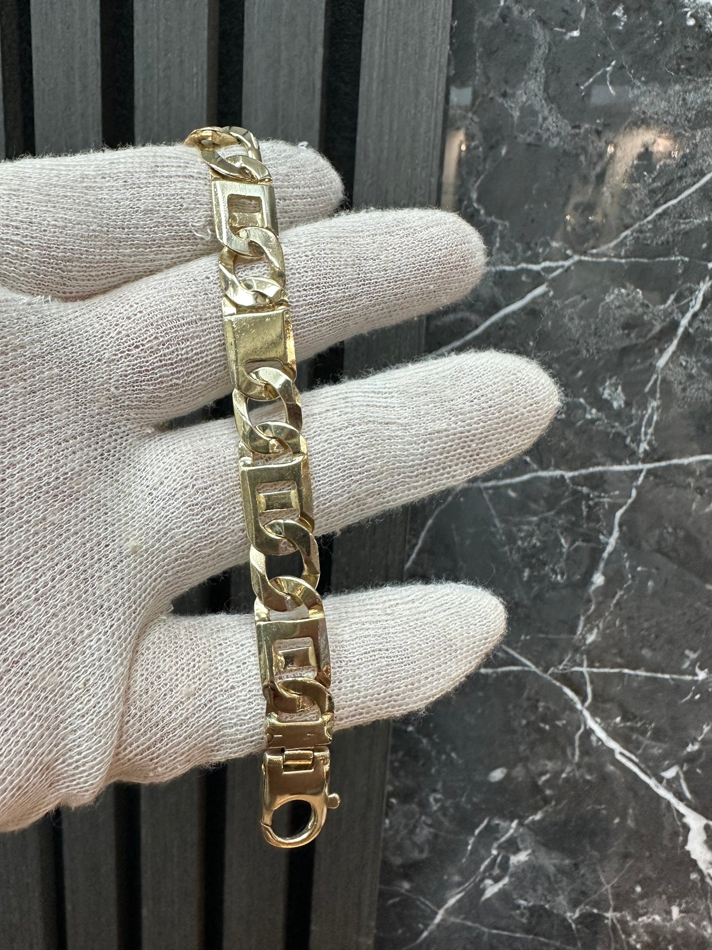 14K Massieve Gouden Rollie Armband – 11,6 mm, 21 cm