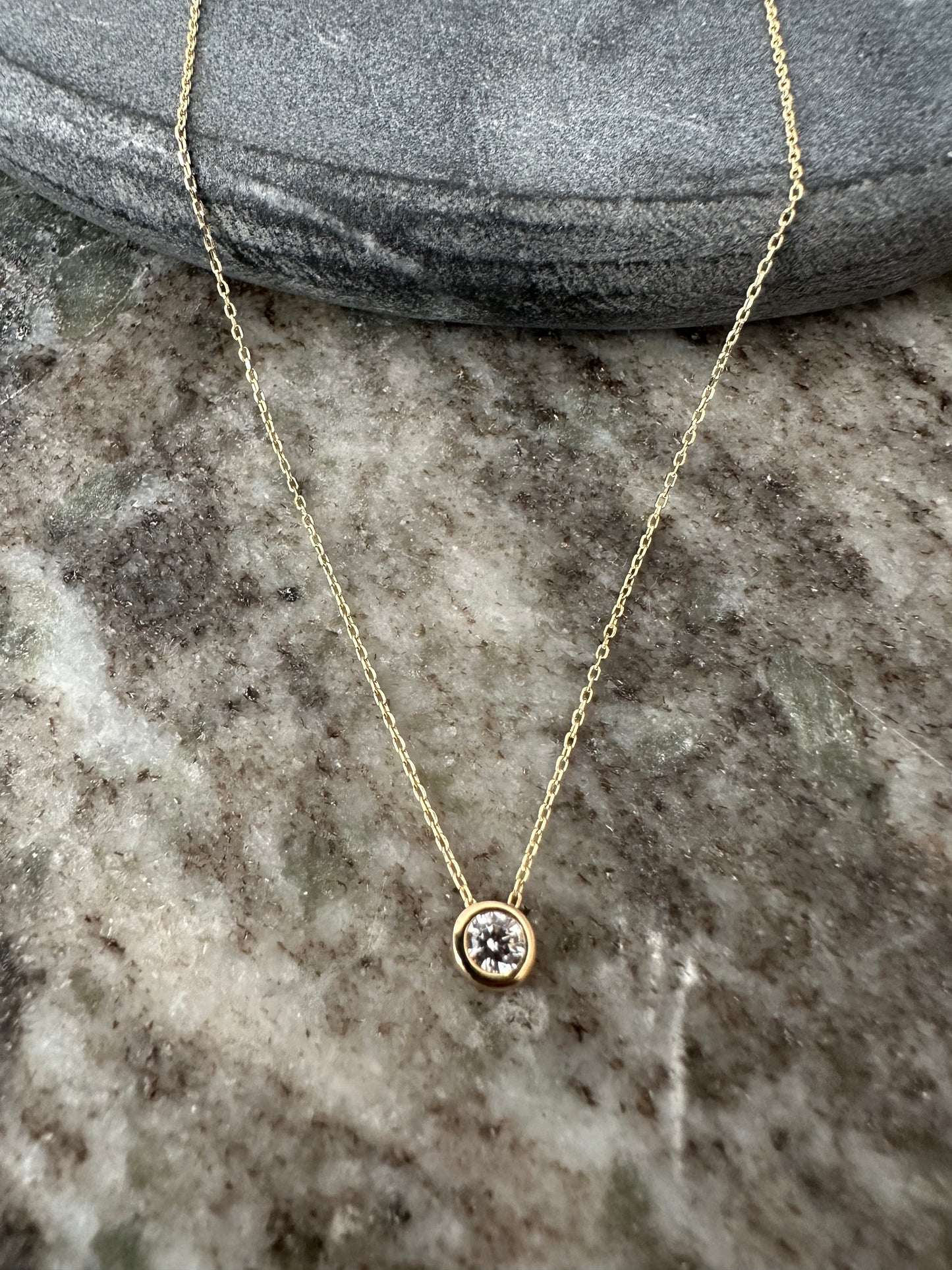 14K Gouden Ketting met Zirkonia - Elegantie en Stralende Schoonheid