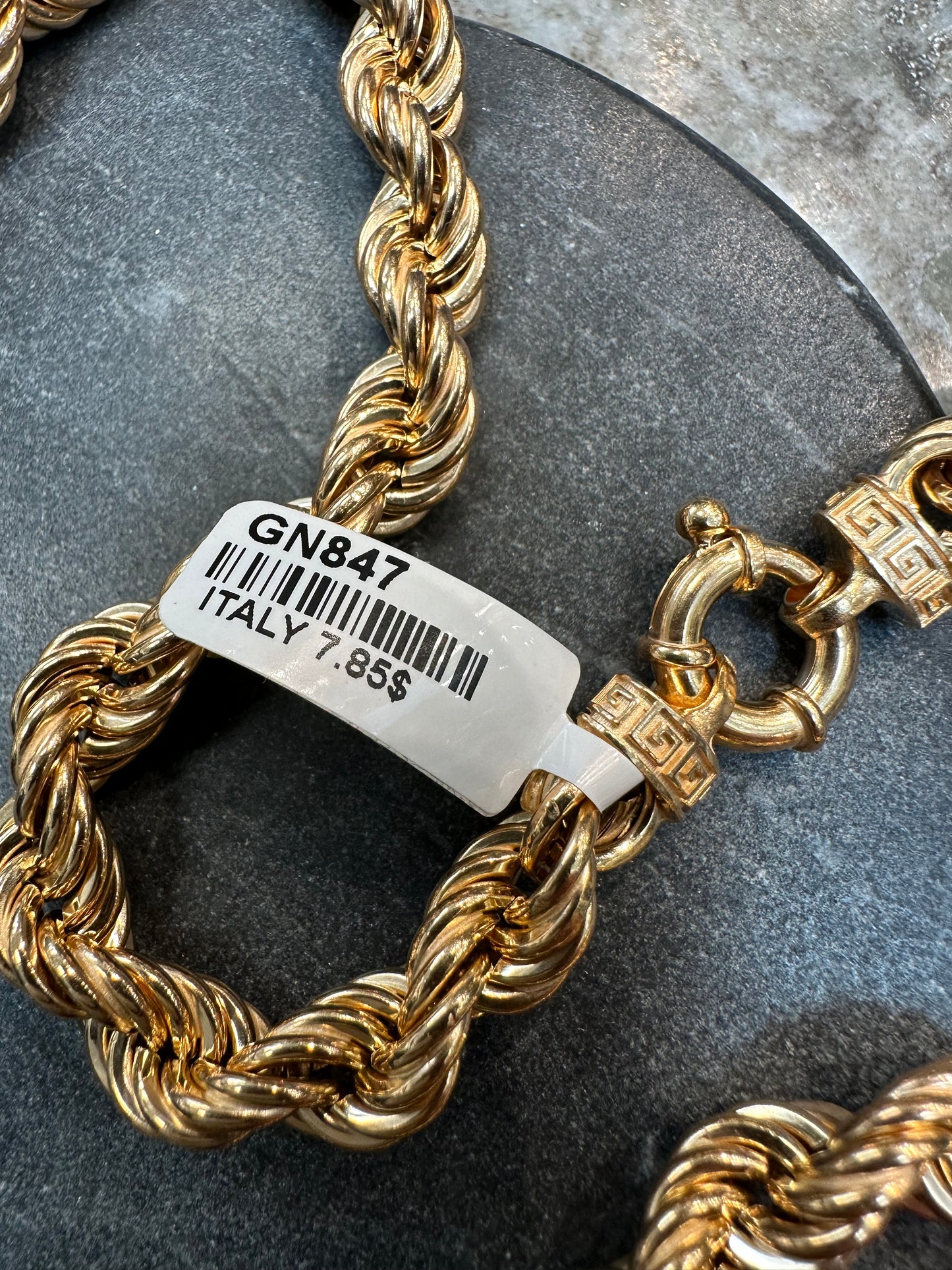 18K Roze Gouden Rope Chain – 62 cm