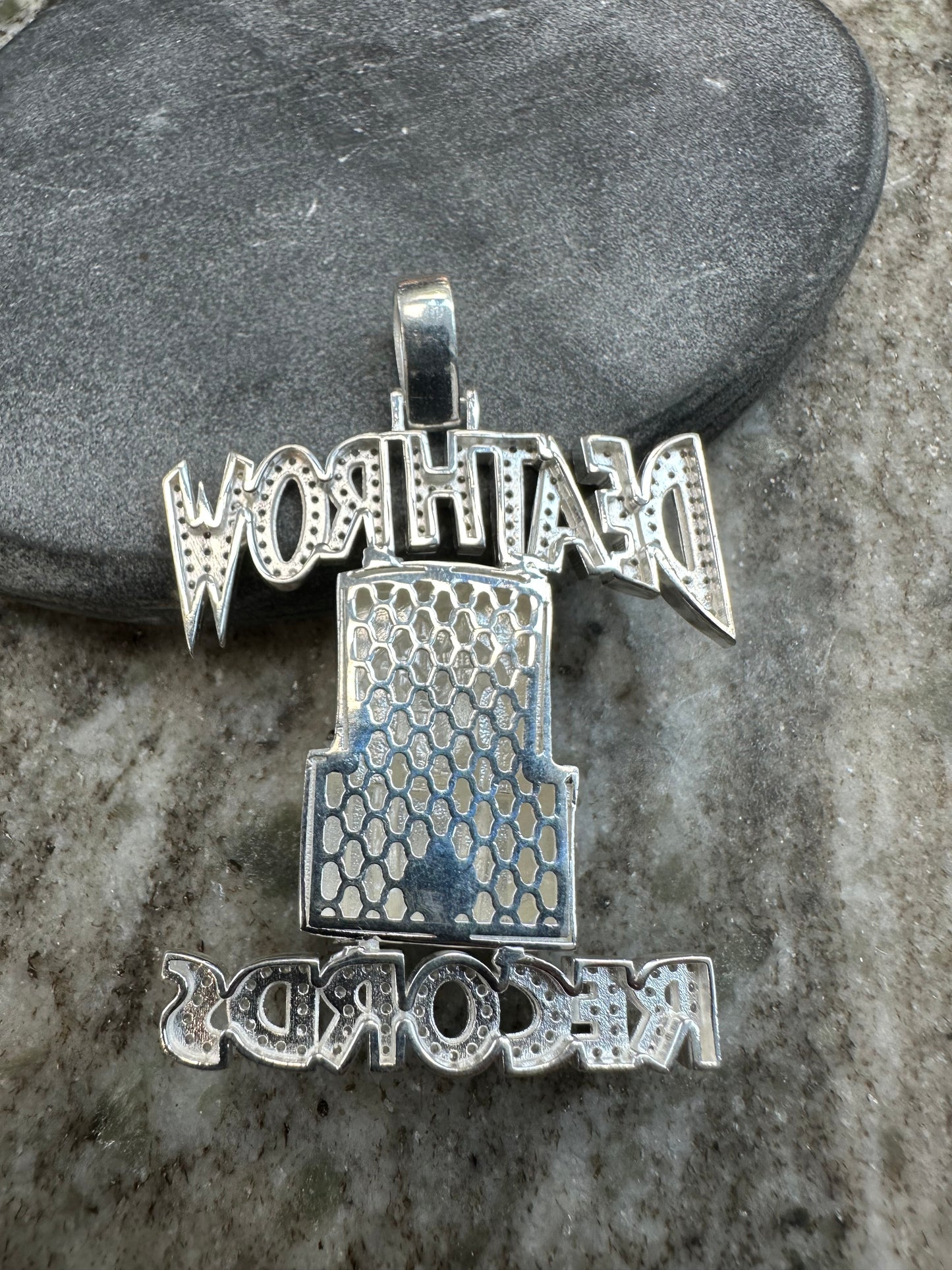 Prachtige 925 Zilveren Death Row Records Hanger – Iced met Zirkonia