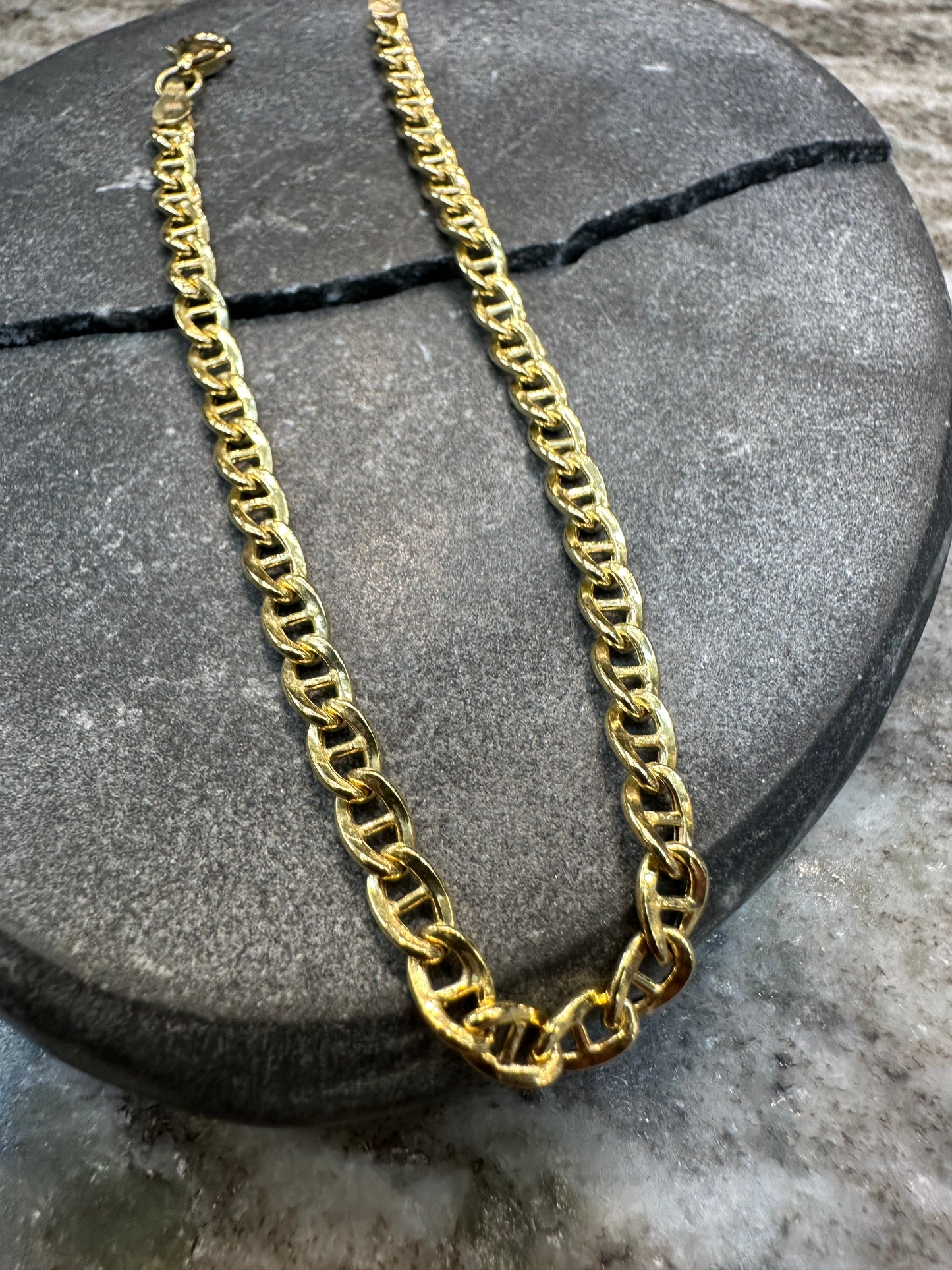 Prachtige 14K Gouden Schakel Armband – 20 cm | 4 mm | Tijdloos & Elegant