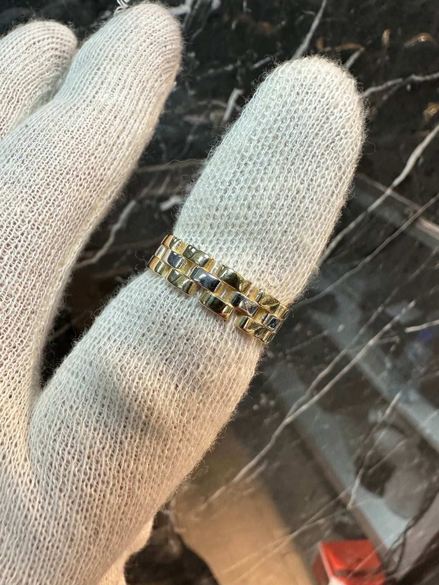 14K Gouden Bicolor Rollie Ring – Maat 19