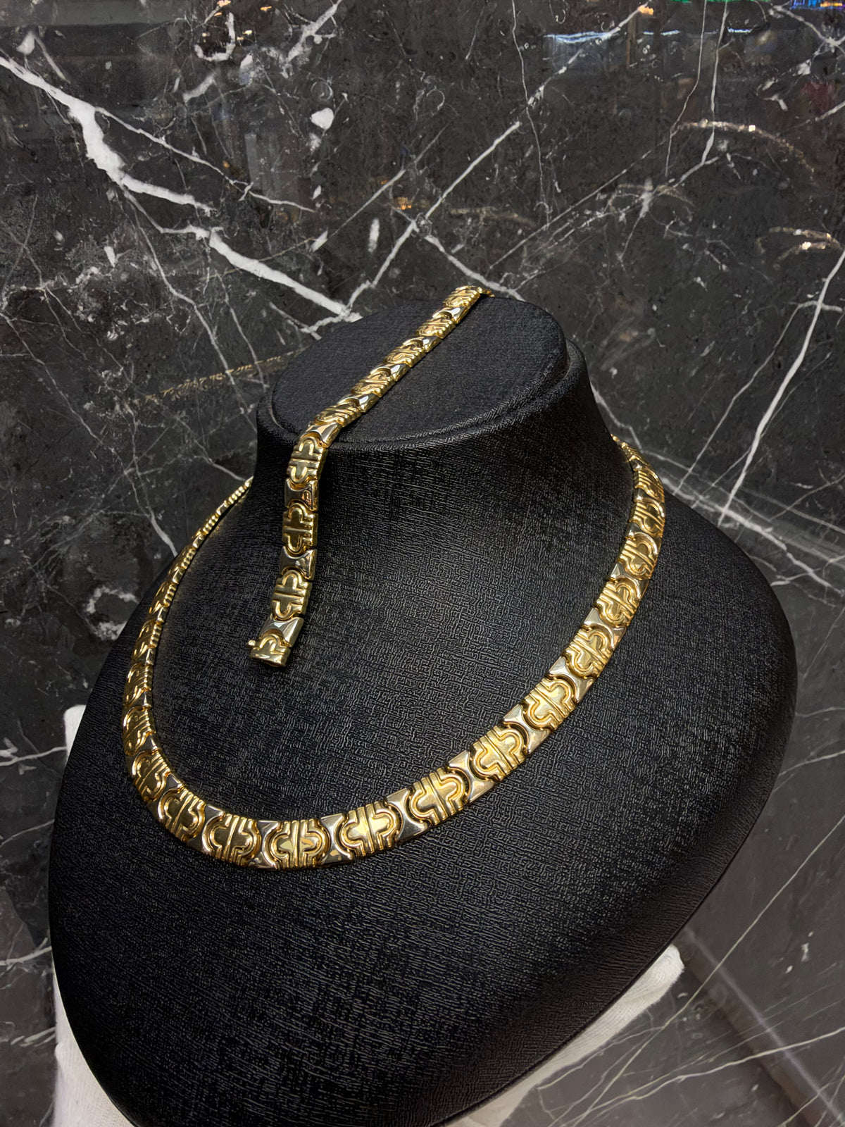 18K Gouden Set met Collier en Armband – 9,3 mm