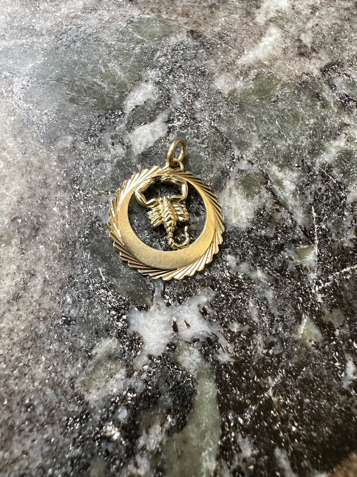 14k Gouden Massieve Schorpioen Kettinghanger