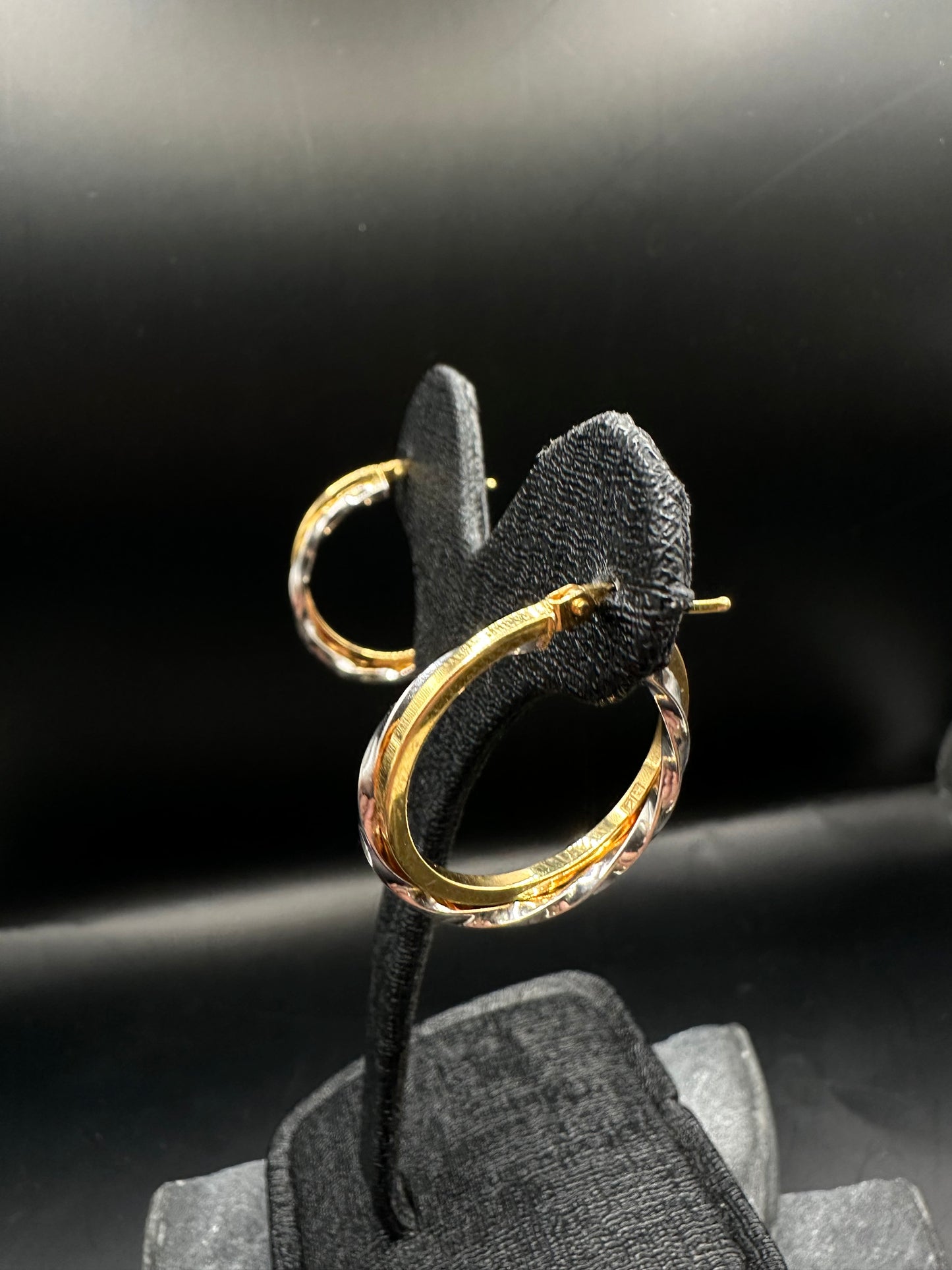 18K Gouden Bicolor Oorbellen – 26,7 mm