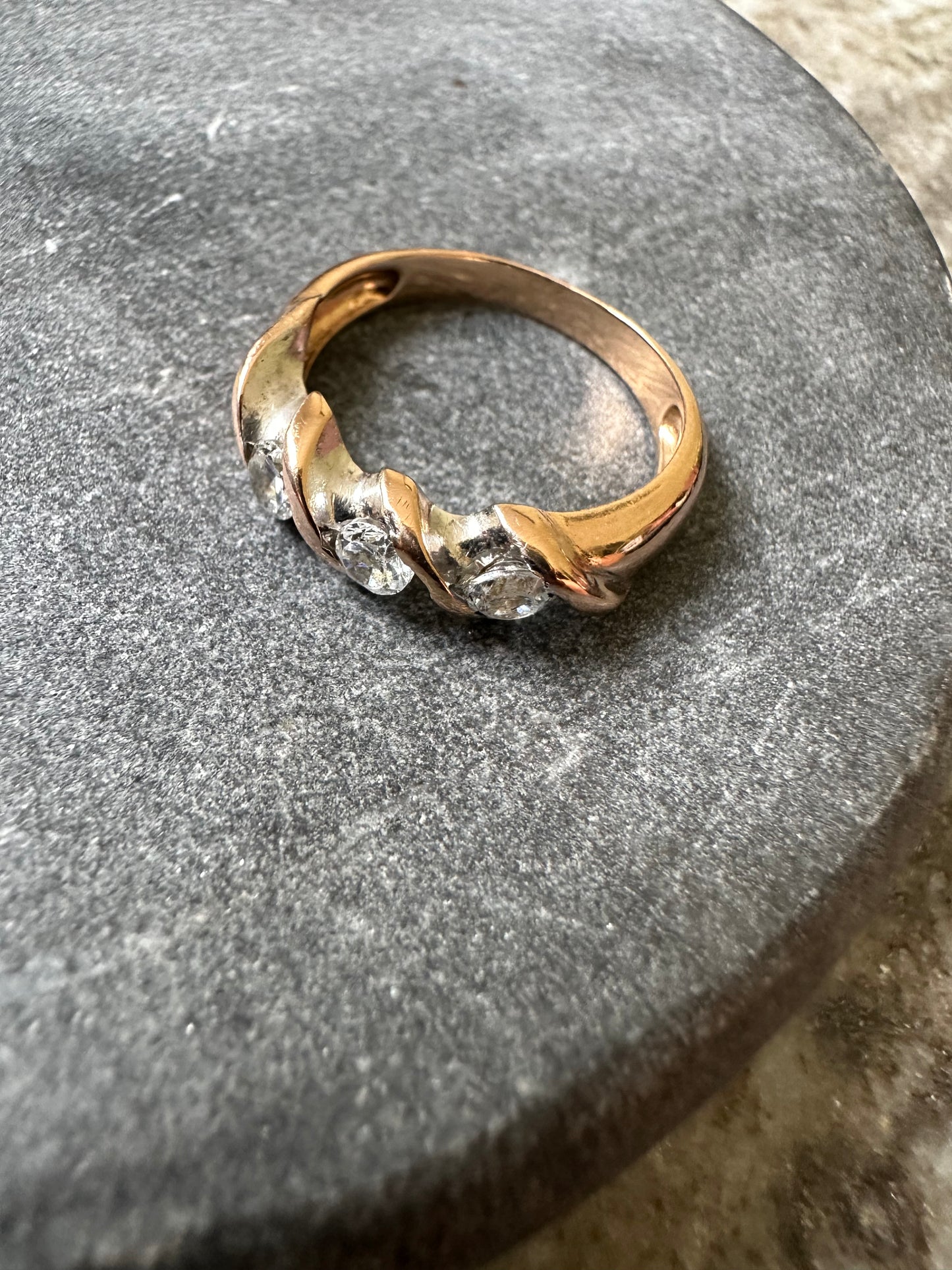 14k Gouden Roze Gouden Ring met Zirkonium