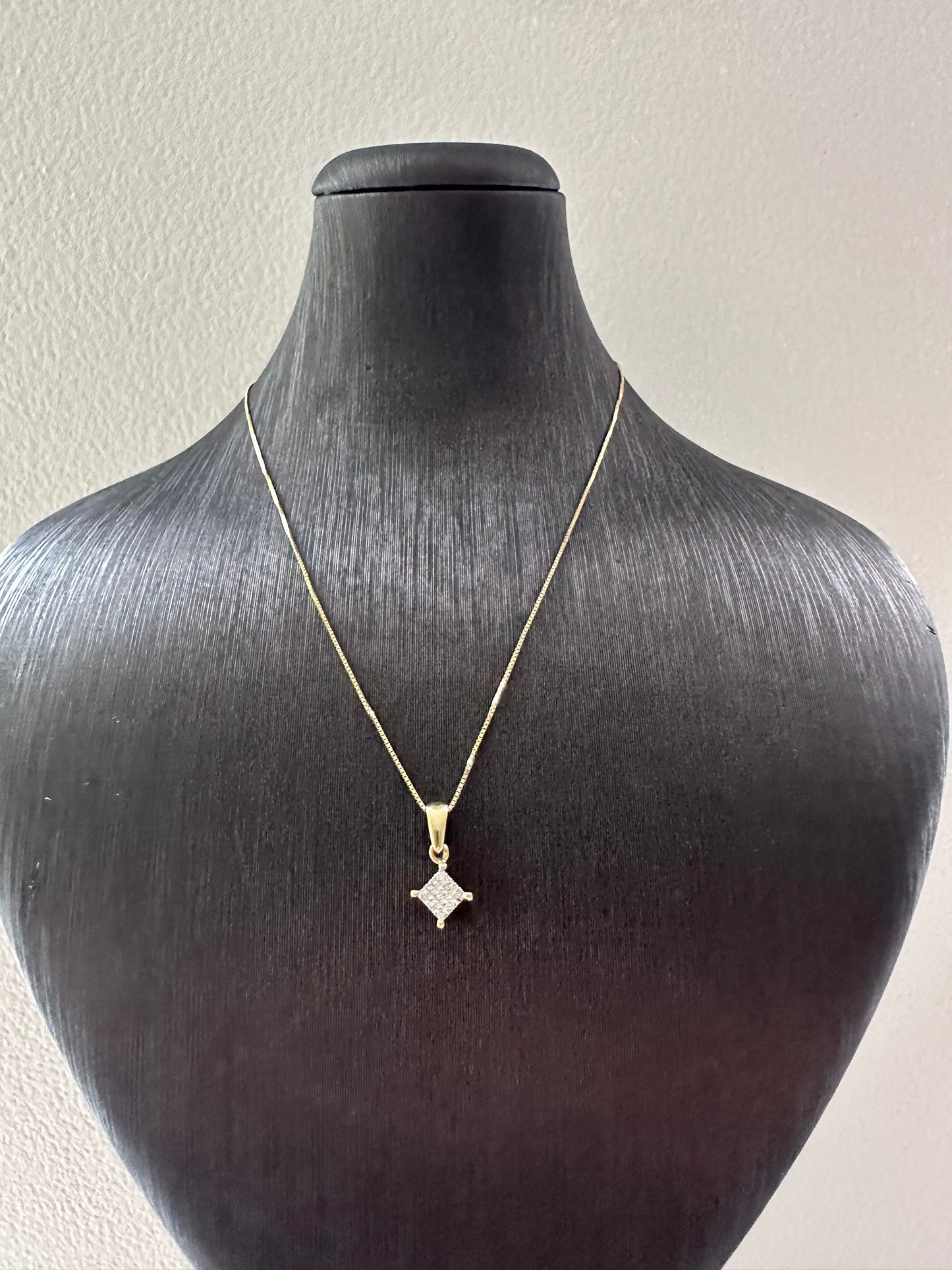 14k Gouden Ketting met Diamanten Hanger