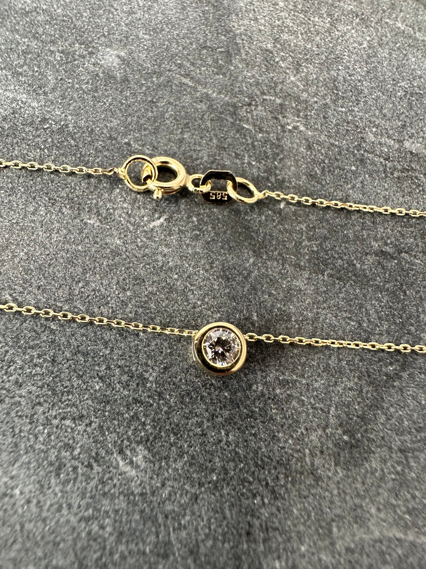 14K Gouden Ketting met Zirkonia - Elegantie en Stralende Schoonheid