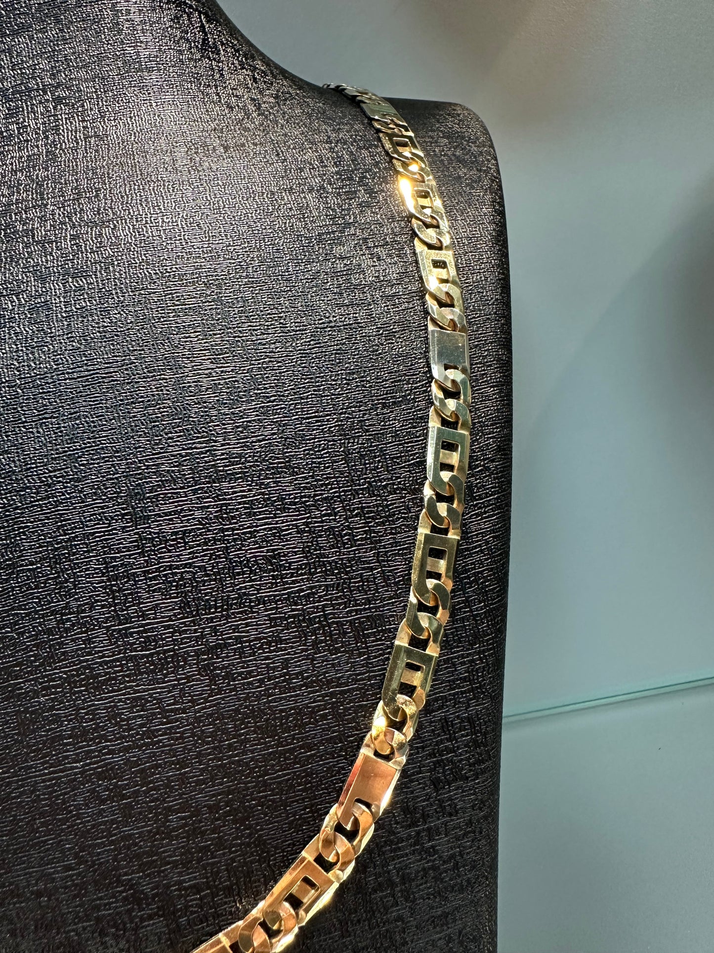 14k Gouden Massieve Rollie Ketting Bicolor