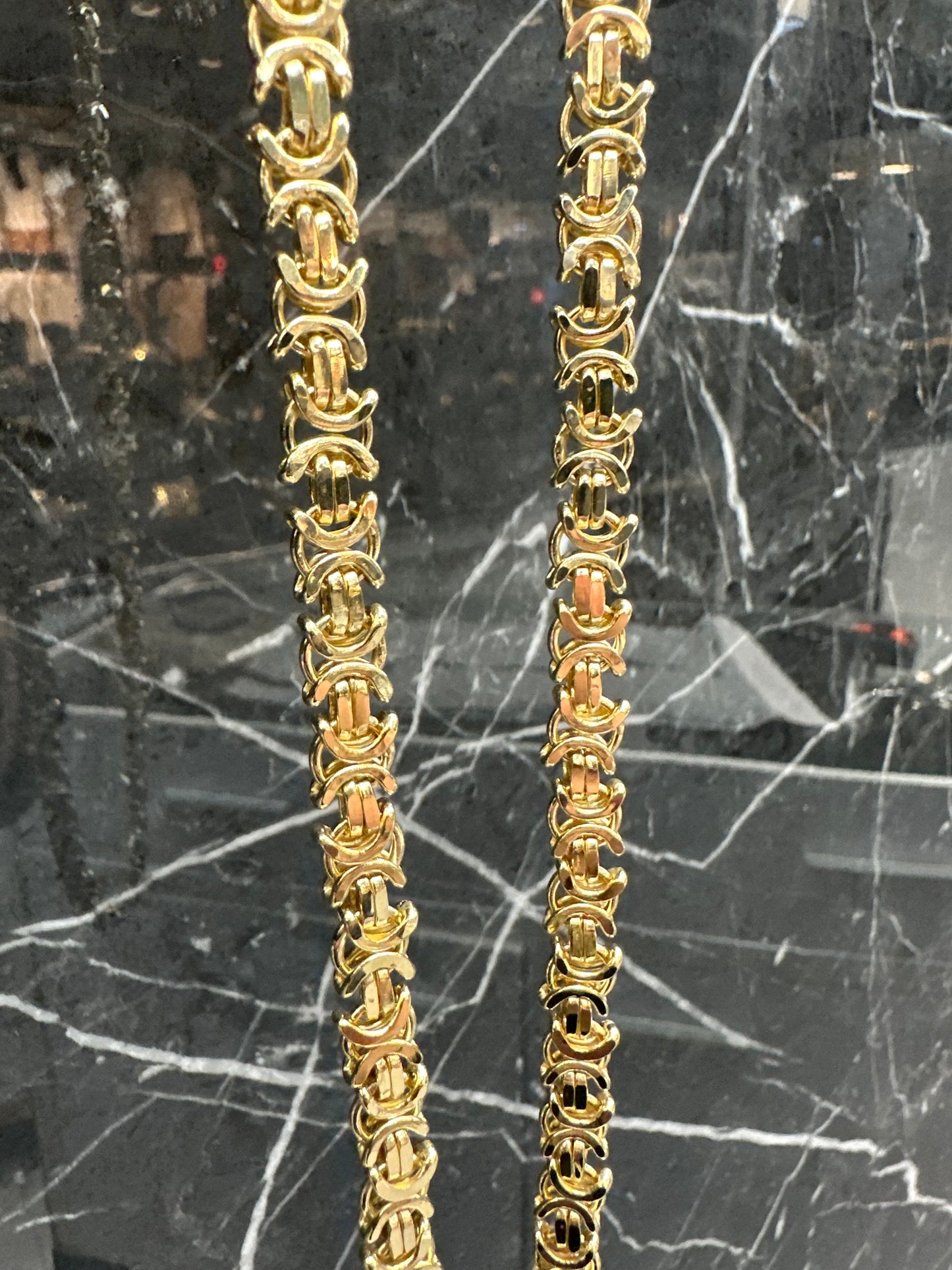 Prachtige 14K Gouden Platte Koningsketting – 70 cm | 7 mm | Stoer & Luxe