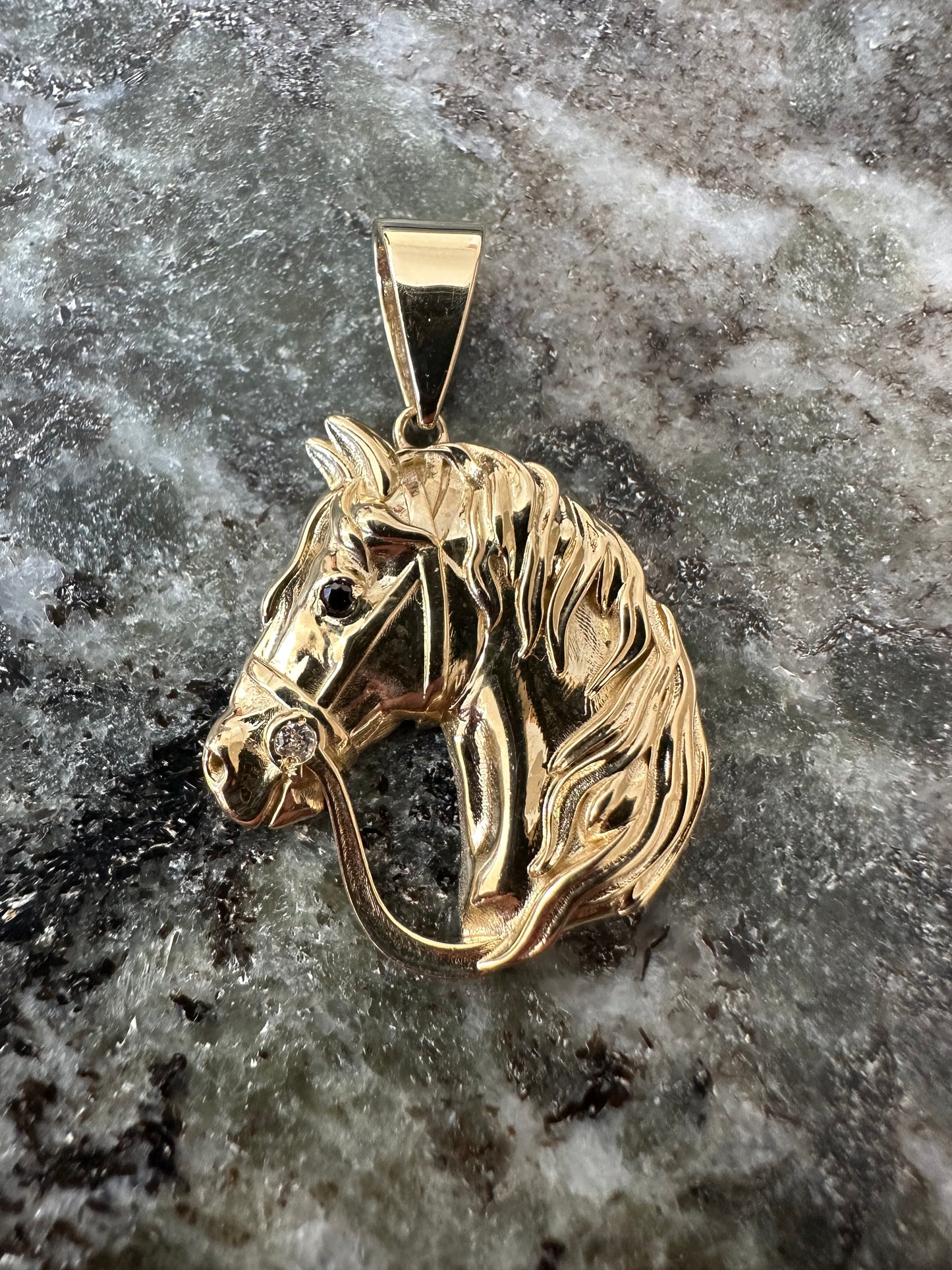 14K Gouden Paardenkop Hanger