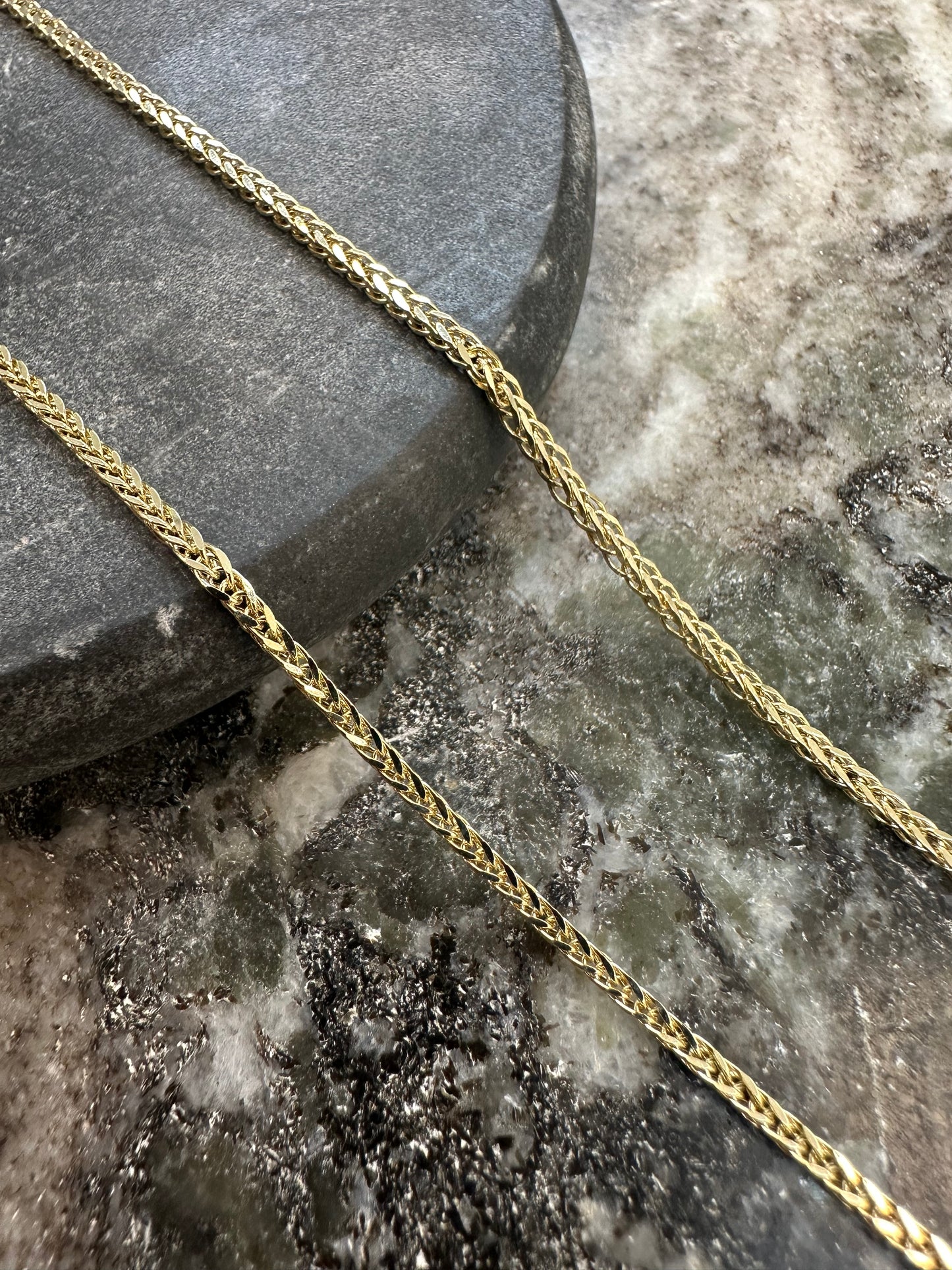 14K Gouden Vossenstaart Ketting – 2 mm | 60 cm | Elegant & Tijdloos