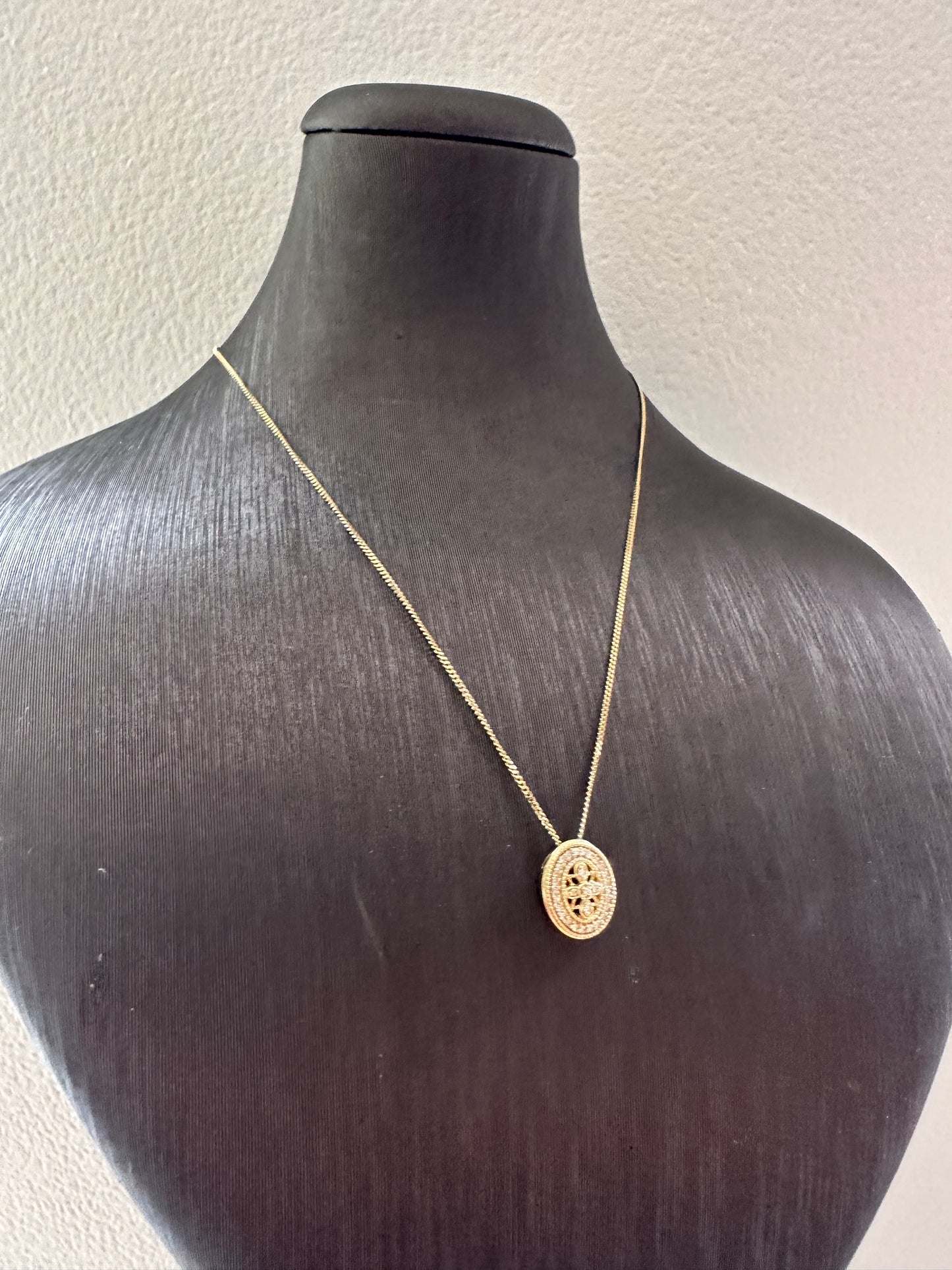 Prachtige 14k Gouden Ketting met Diamanten Hanger