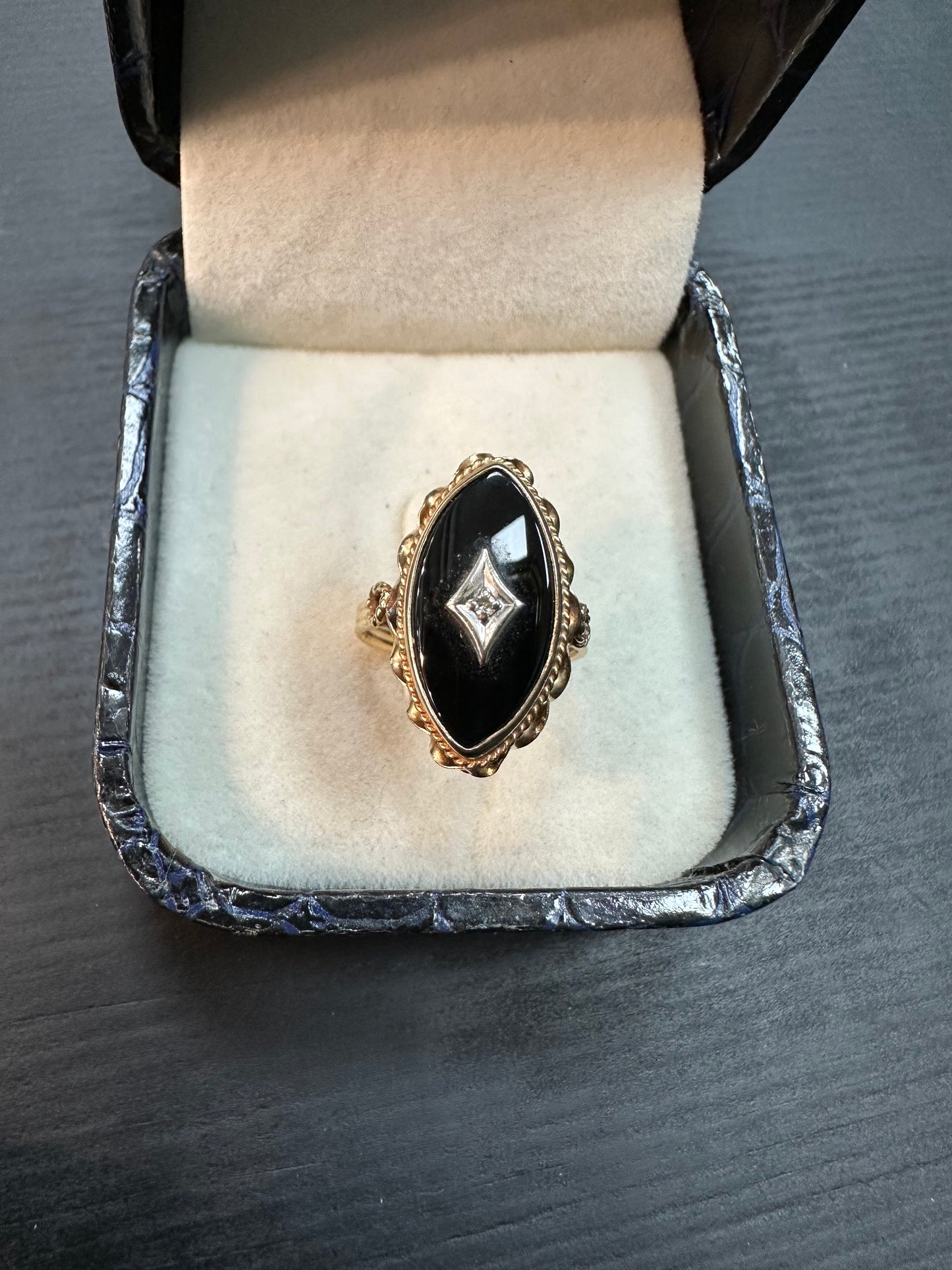 14K Gouden Vintage Ring met briljant