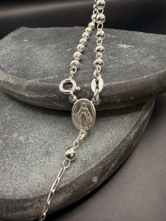 925 Zilveren Rozenkrans Ketting