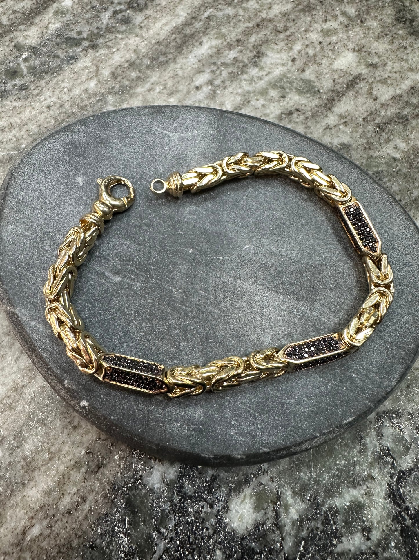 Prachtige 14k Gouden Koningsset met onyx