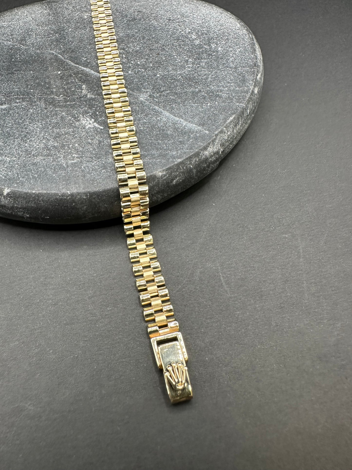 14K Gouden Matt President Armband – 19,5 cm – 6,4 mm