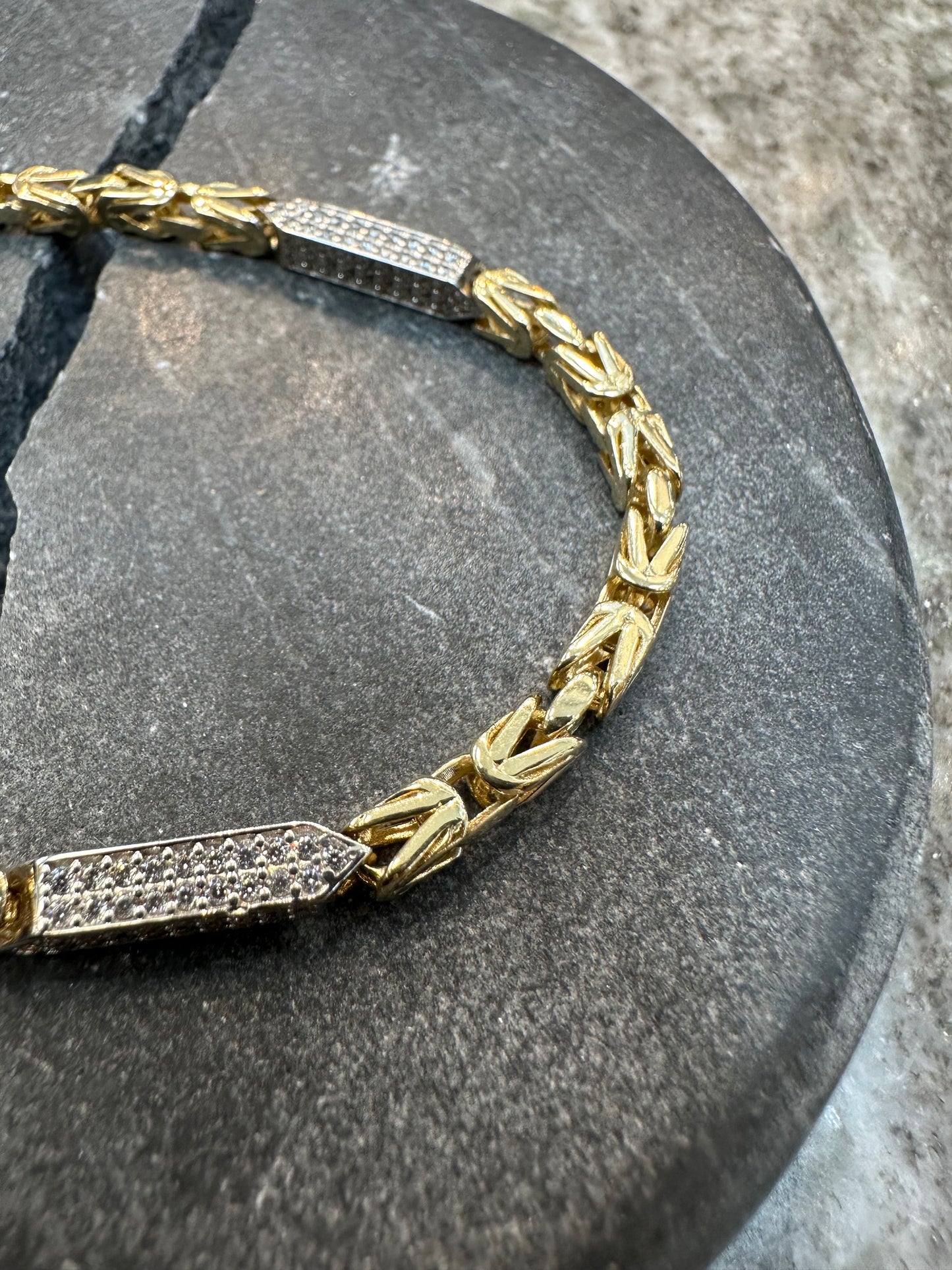 14K Gouden Koningsarmband met Zirkonia – 20,5 cm | 3,2 mm | Luxe & Elegant