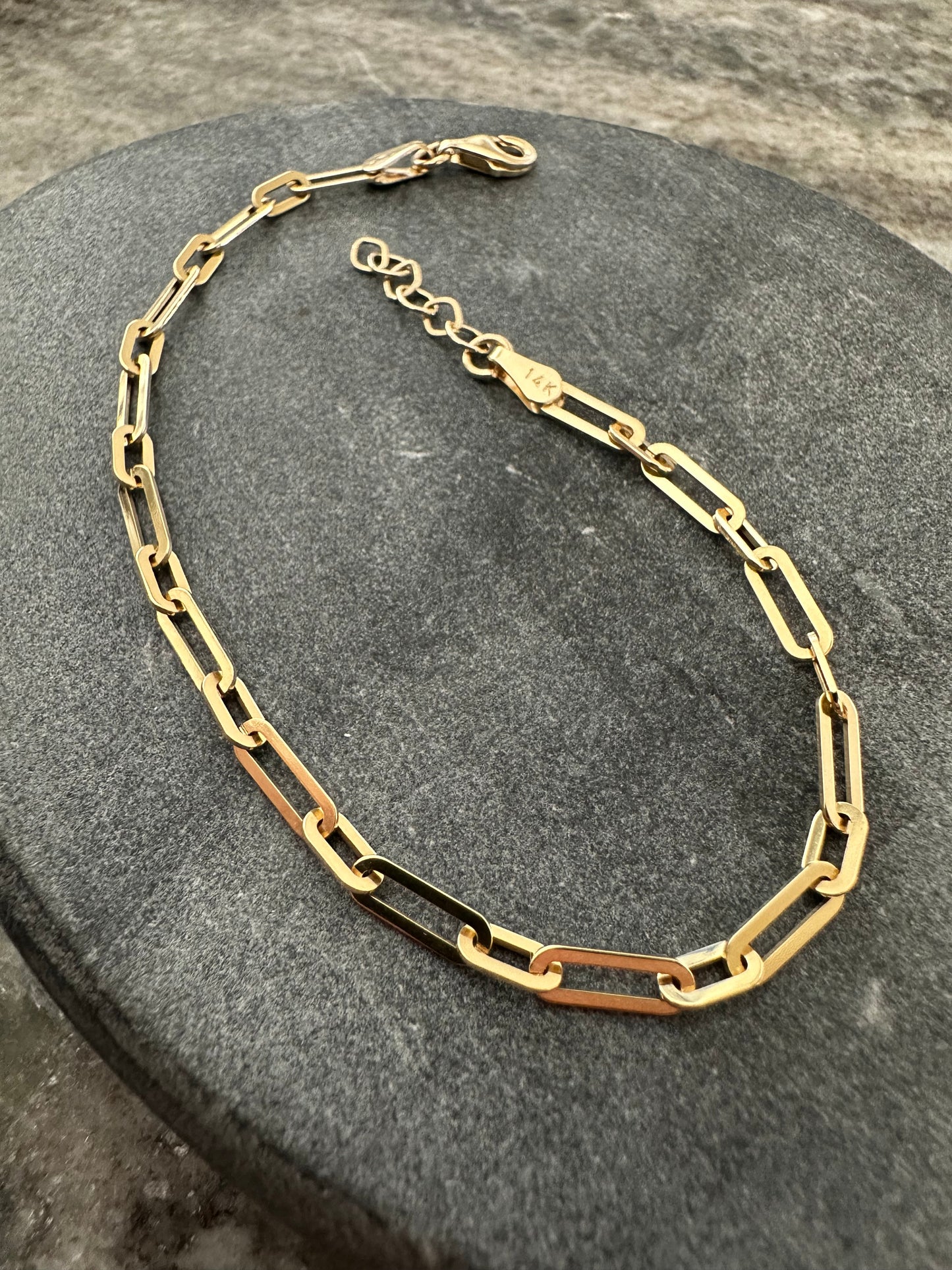14K Gouden Papierclip Armband