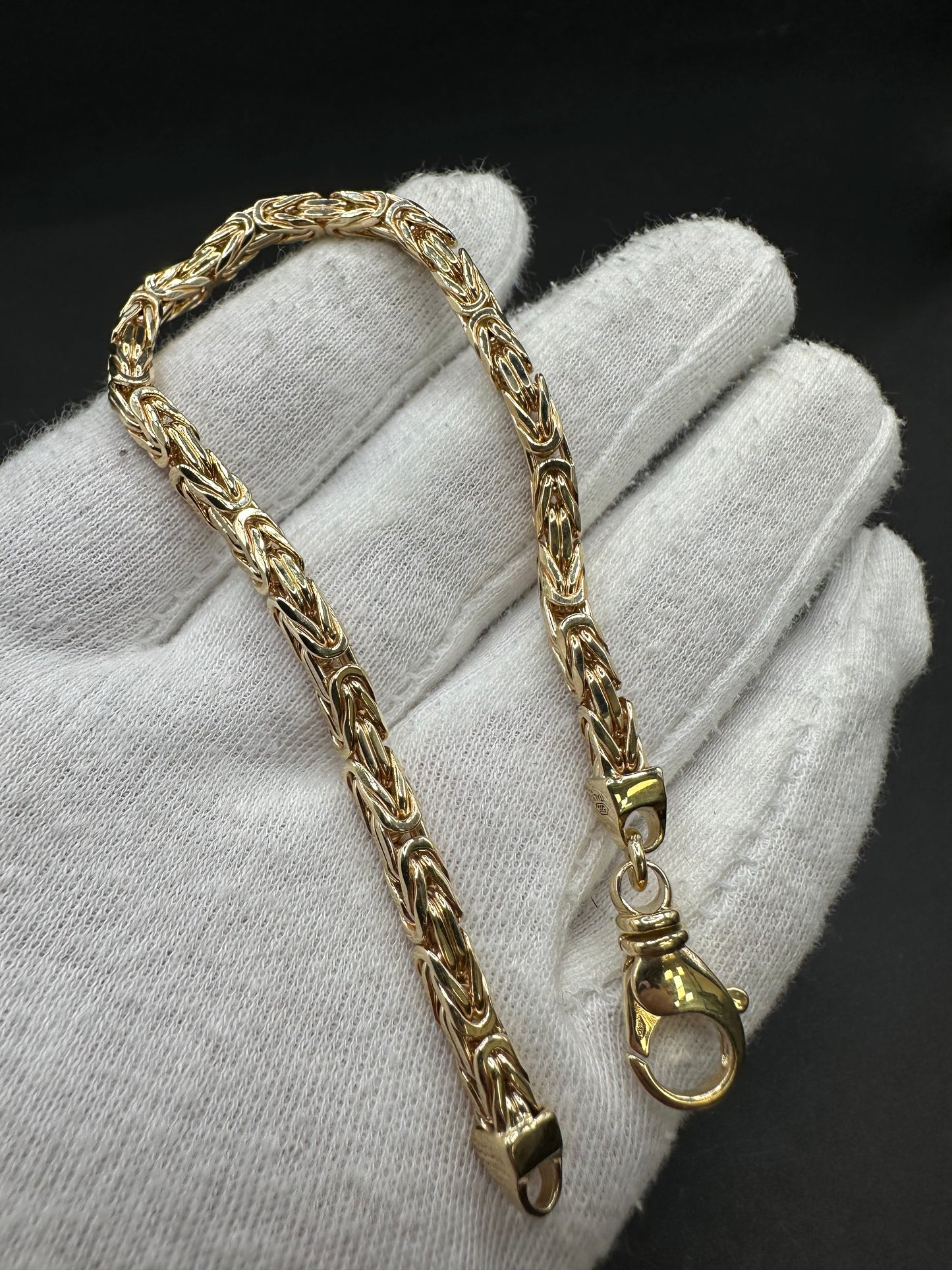 14K Gouden Massieve Koningsarmband – 4,1 mm – 22 cm