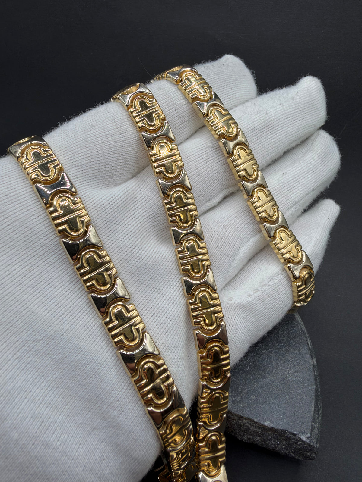 18K Gouden Set met Collier en Armband – 9,3 mm