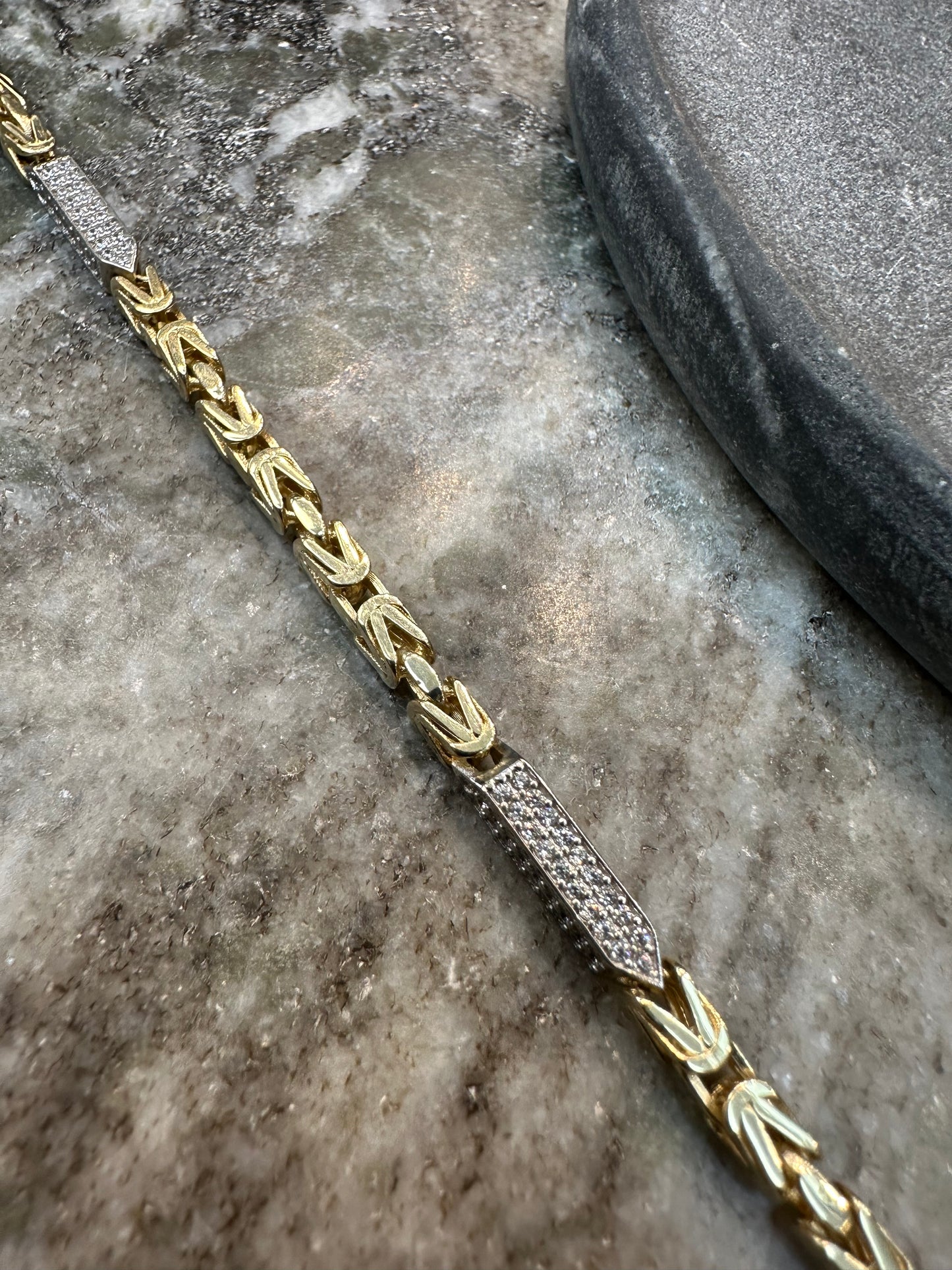 14K Gouden Koningsarmband met Zirkonia – 20,5 cm | 3,2 mm | Luxe & Elegant