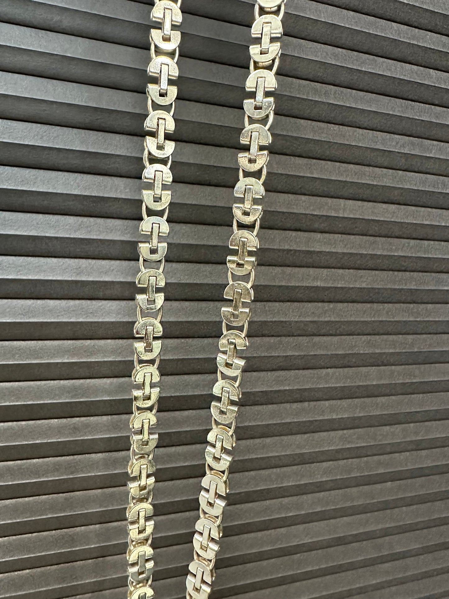 Prachtige 925 Zilveren Massieve Platte Koningsketting – 8 mm | 67 cm